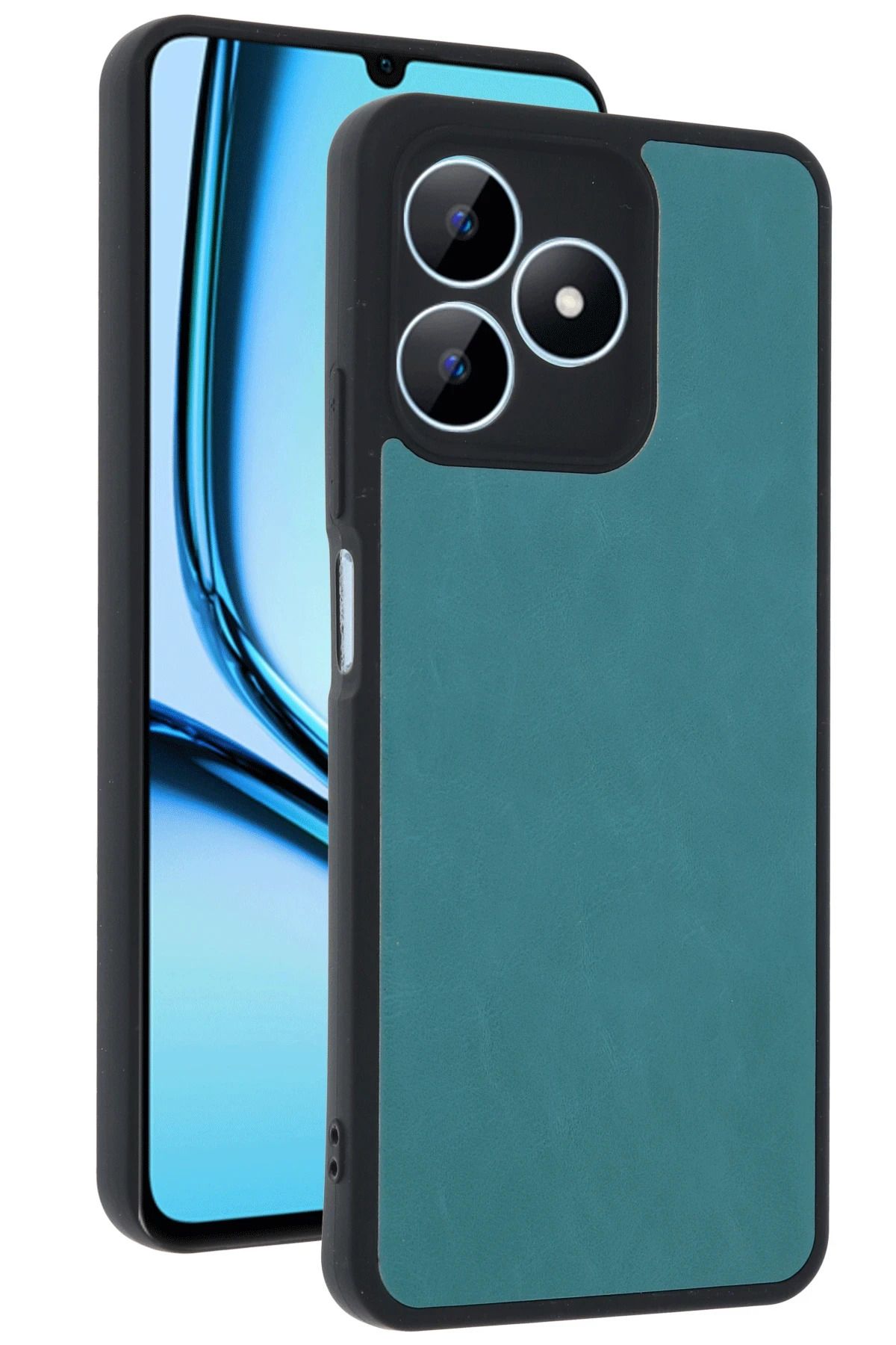 cepmoda realme C53 Telefon Kılıfı | Yerli, ince, Deri Kapak aR4Sv2 | AÇIK YEŞİL