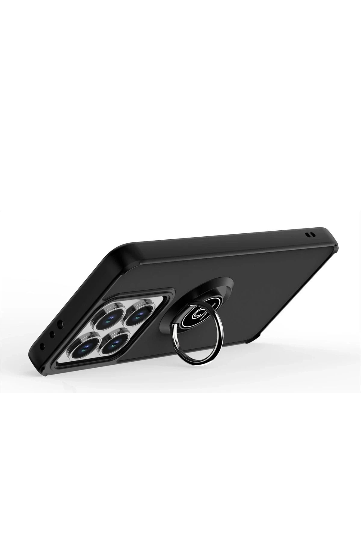 NewFace Xiaomi Mi 14T Pro Kılıf Montreal Yüzüklü Silikon Kapak - Kırmızı FERRG