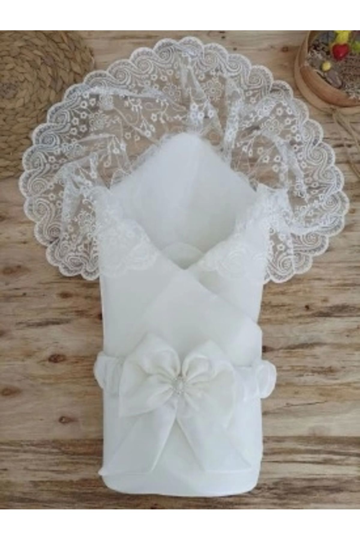 Diji Baby Yenidoğan Kumru İnci Fiyonk Kristal Parlak Duvaklı Kundak Bebek Battaniyesi