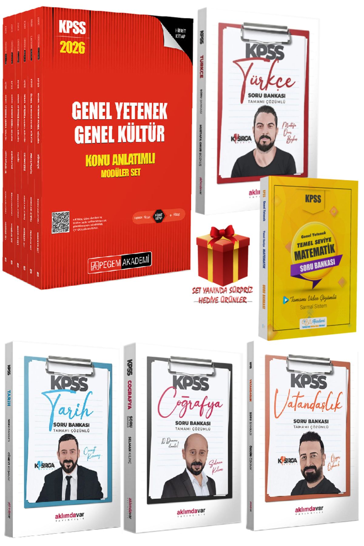Pegem Akademi Yayıncılık 2026 Pegem GYGK Konu Anlatım Modüler Set+Aklımdavar GYGK Soru Bankaları+Hediye
