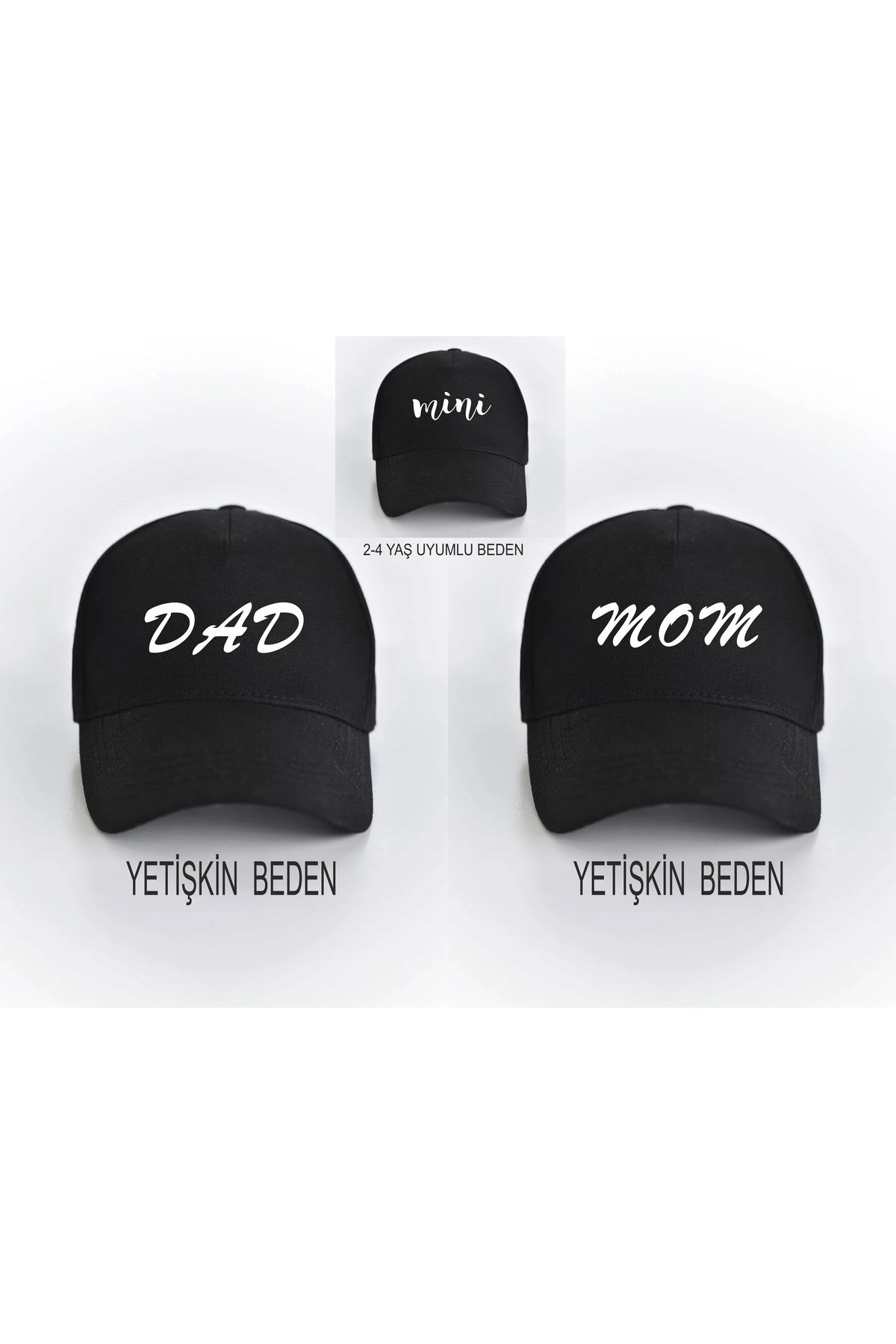 venüsdijital DAD MOM MINI ŞAPKA (ÇOCUK BEDEN 2-4 YAŞ İÇİN UYGUNDUR)