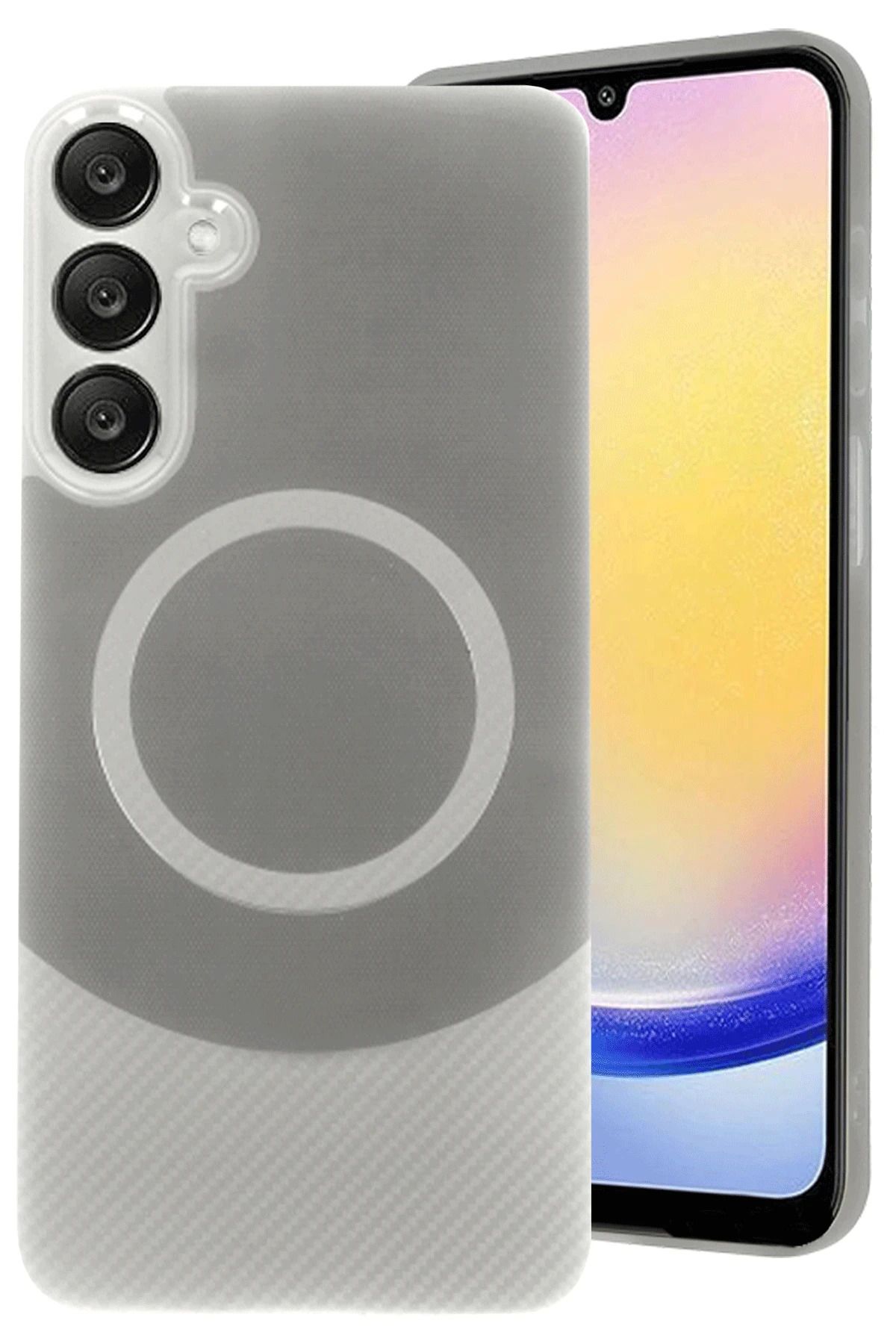 NewFace Samsung A26 Kılıf Maya Karbon Kapak - Gri FERRG
