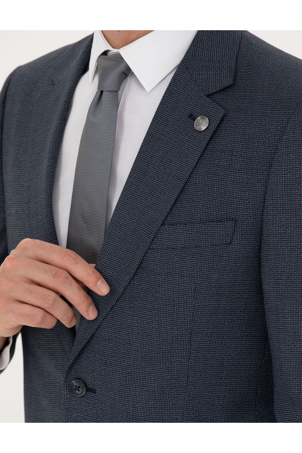 Pierre Cardin  Lacivert Slim Fit Takım Elbise 50278191-VR033 - Görsel 7