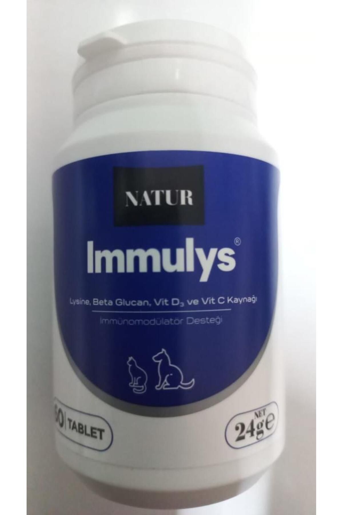 Natür Natur Immulys Kedi Ve Köpek Için Immünomodületör 60 Tablet (STT:07/2026)