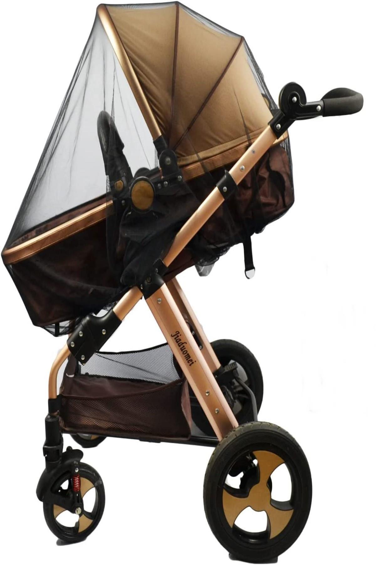 MasterCar Siyah Bebek Arabası Sineklik Cibinlik Bebek Arabası Sinek Perdesi Bebek Koruyucu Puset Sineklik File fotoğrafı 2 (önizleme)