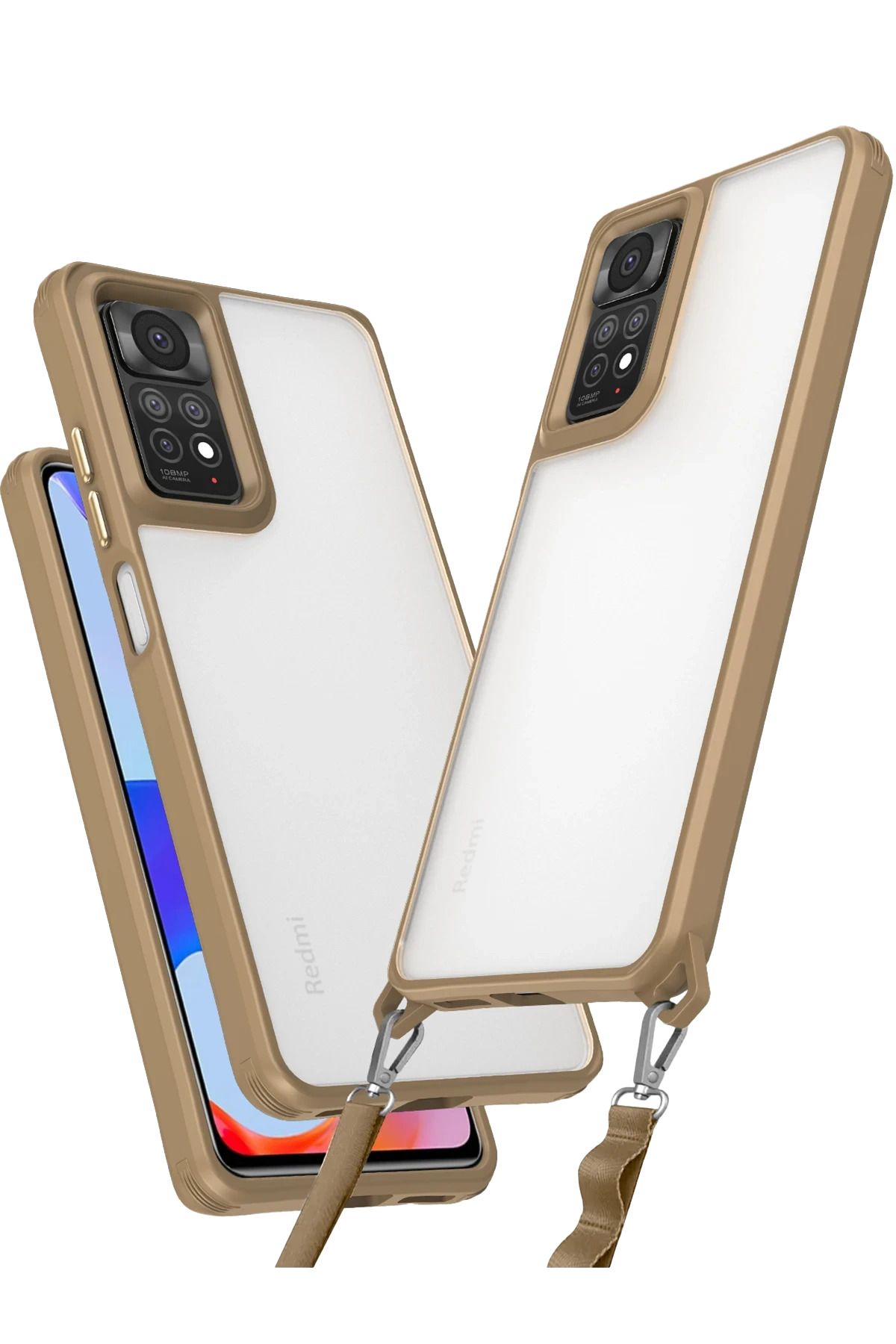 NewFace Xiaomi Redmi Note 11 Pro Kılıf Penta Silikon Kılıf - Çöl Titanyum FLKRY