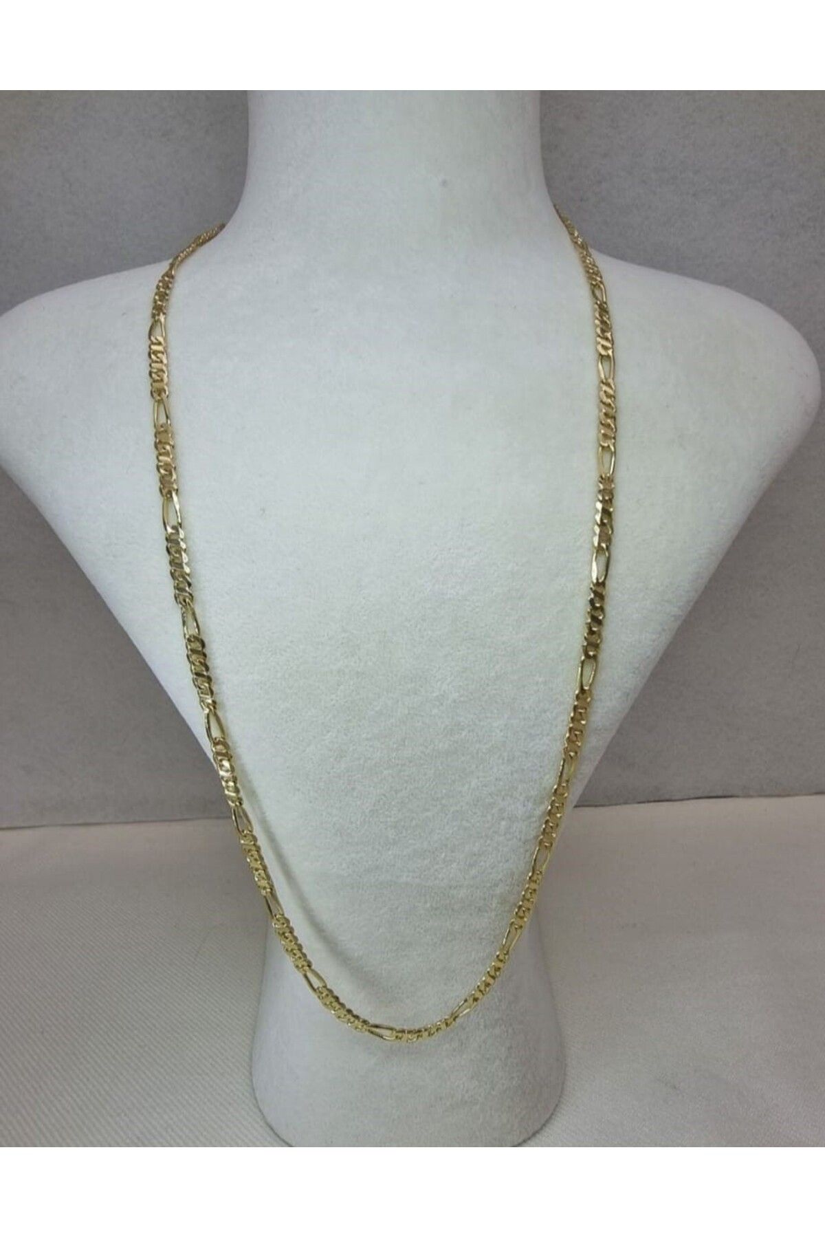 STAİNLES Xp Figaro Model 14k Gold Zincir Kolye 60cm En 4mm