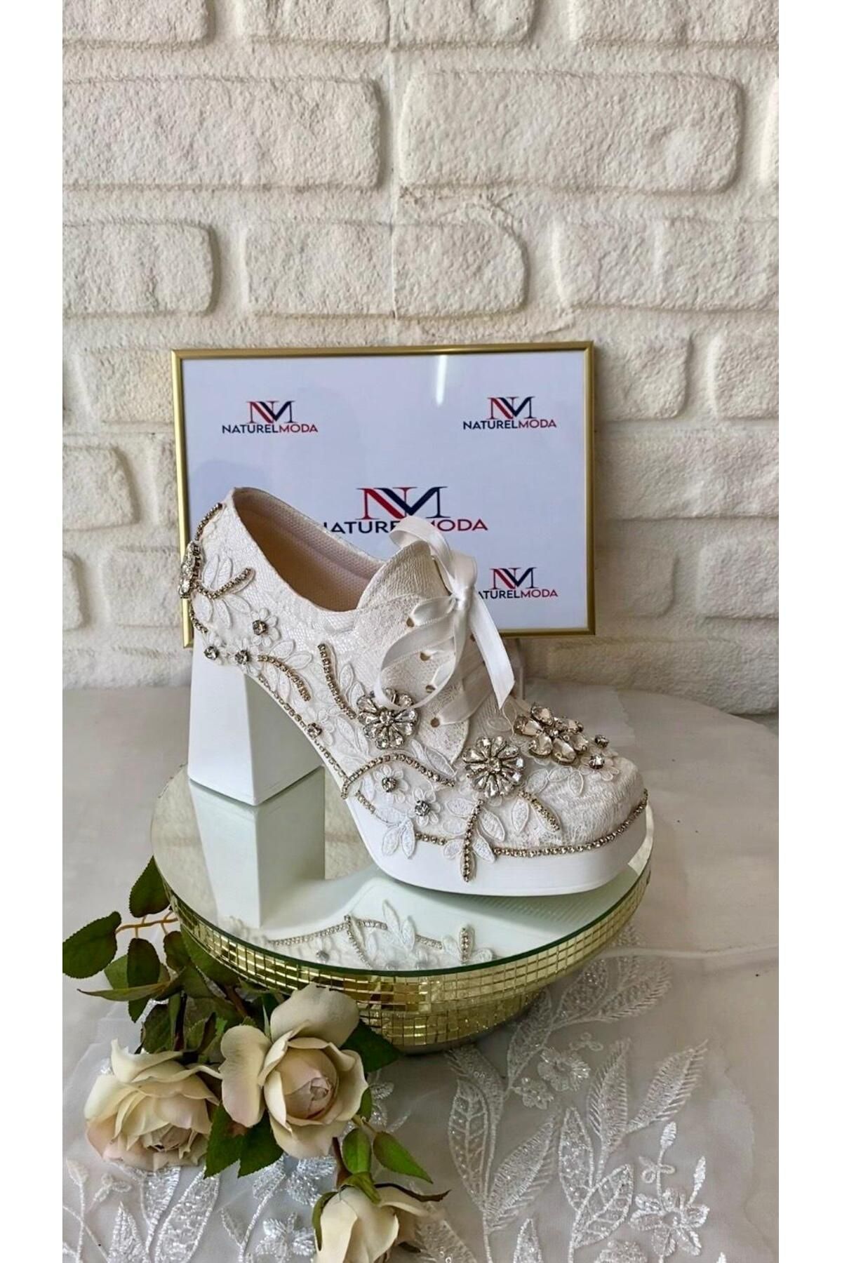Naturelmoda SHINE TAŞLI GELİN AYAKKABI