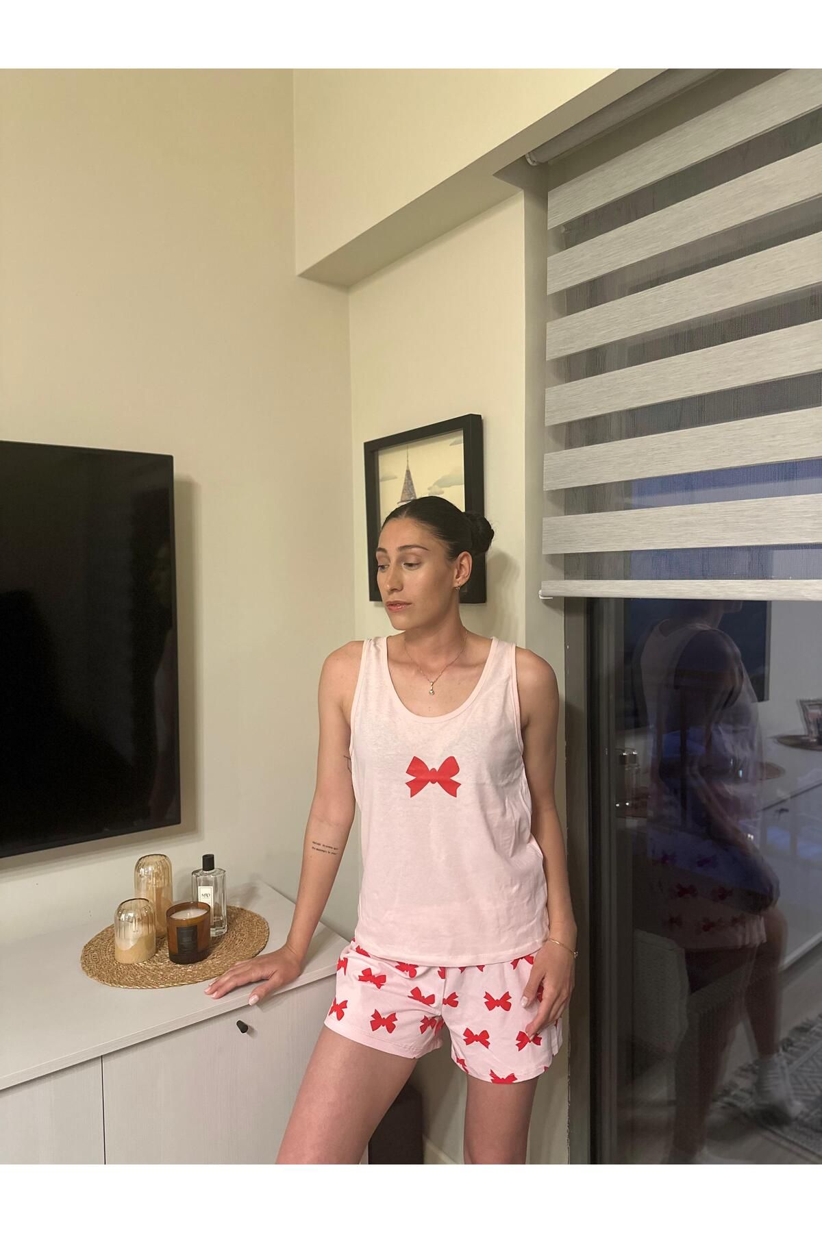 Butik Kadın Fiyonklu Pijama Takımı