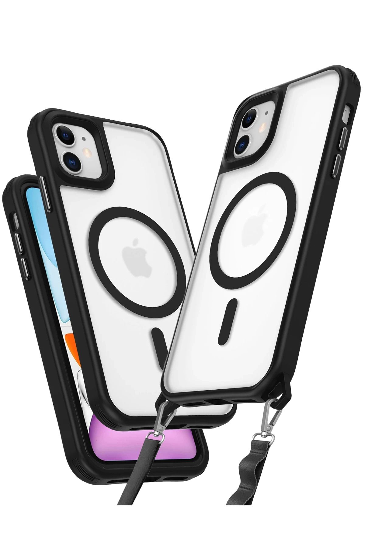 NewFace iPhone 11 Kılıf Enka Magsafe Silikon Kılıf - Siyah FERRG