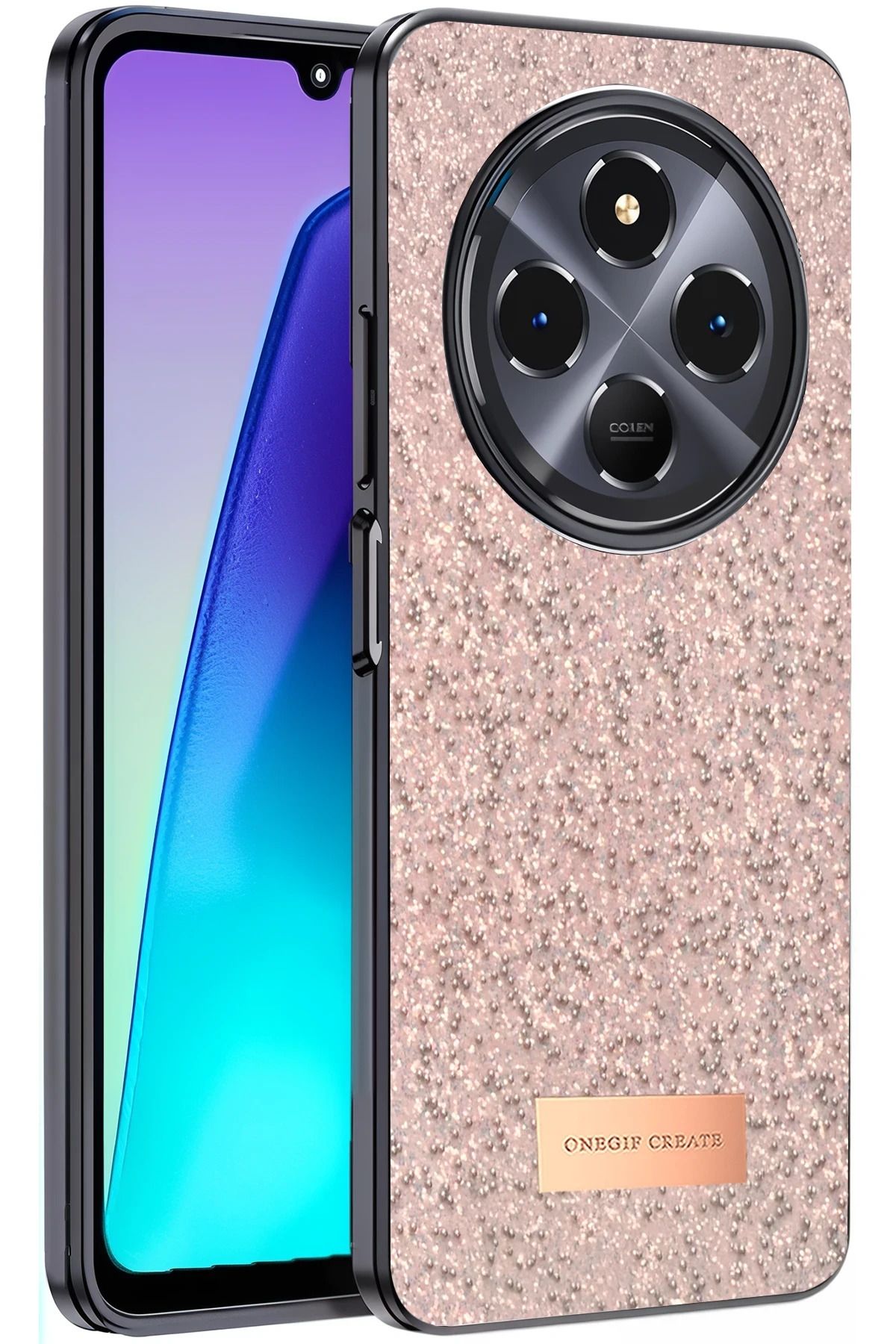 ONEGIF Xiaomi Redmi 14C Bright Simli Kapak - Pembe FERRG