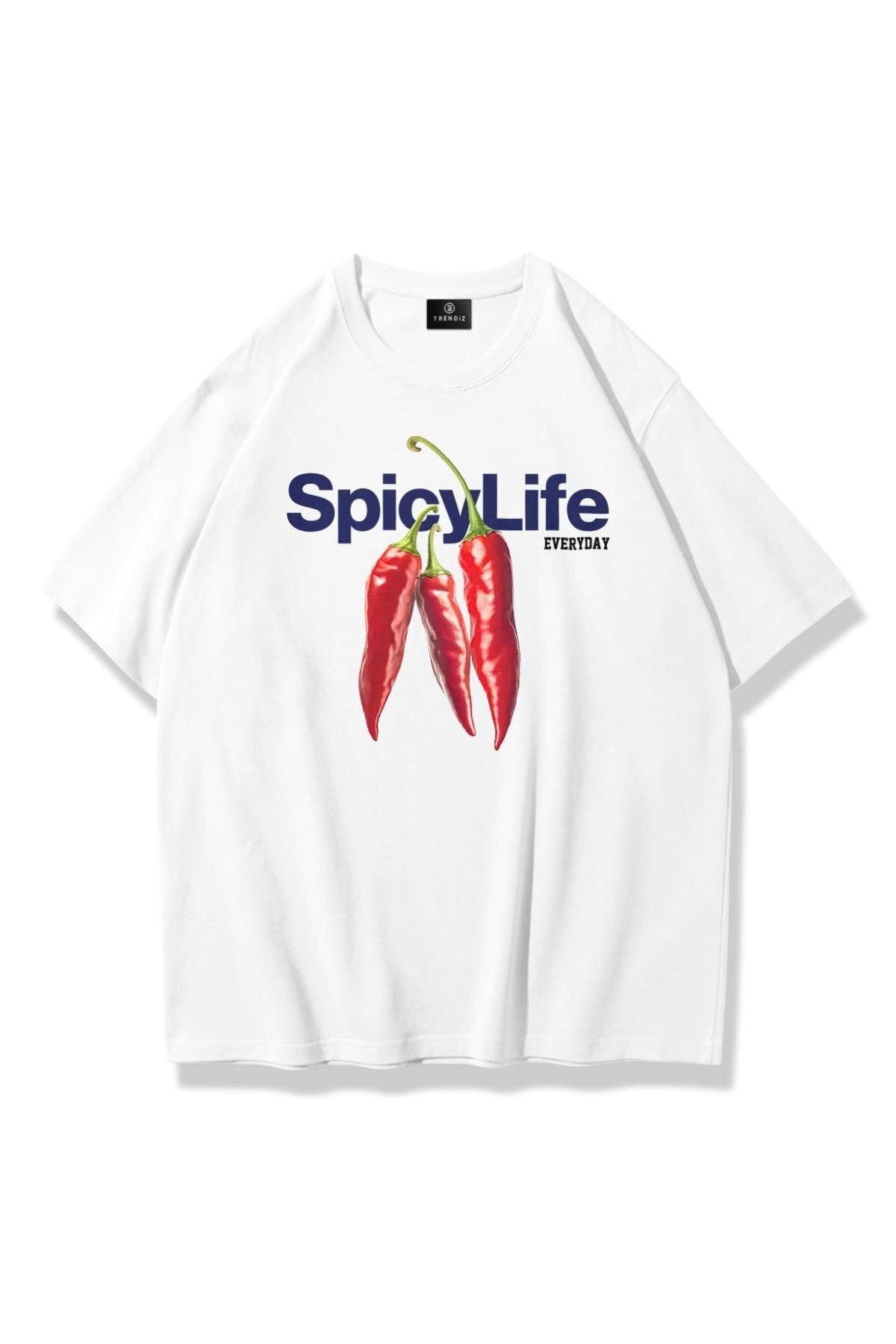 JANSO GROUP Unisex Spicylife Tshirt Beyaz