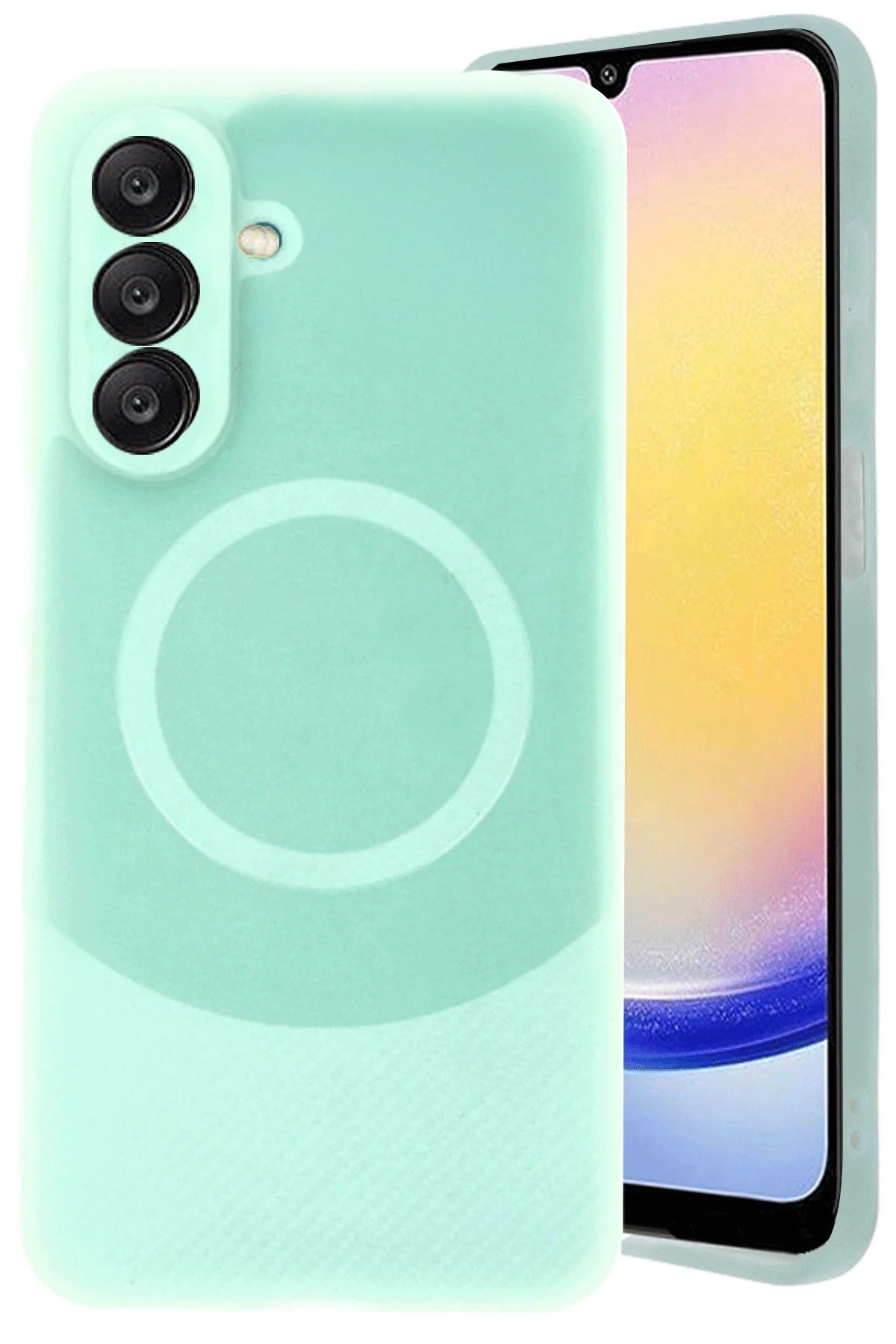 NewFace Samsung A26 Kılıf Maya Karbon Kapak - Su Yeşili MRAYD