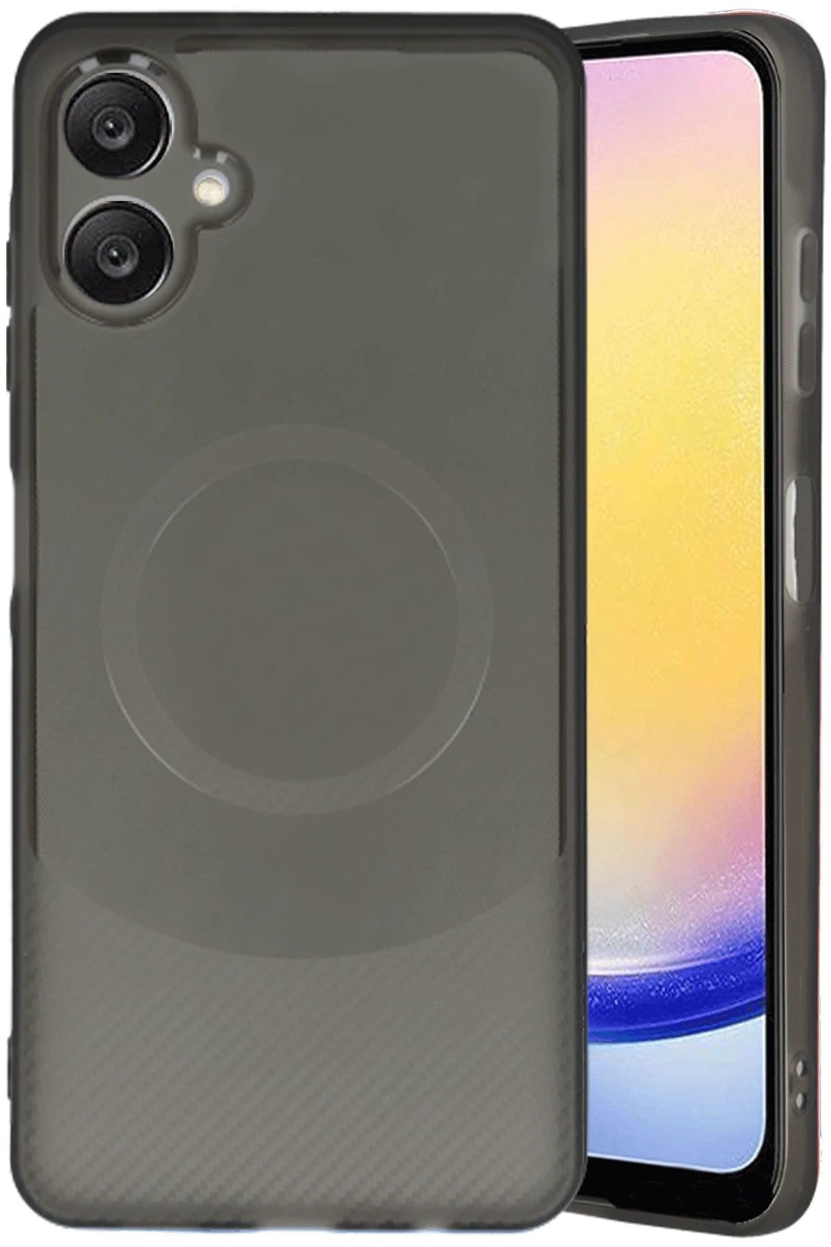 NewFace Samsung A06 Kılıf Maya Karbon Kapak - Siyah MRAYD