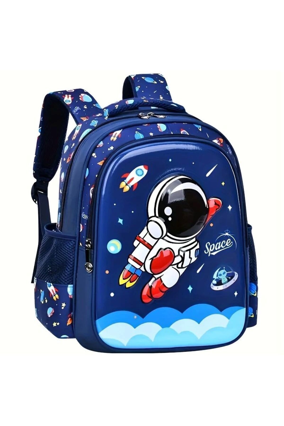 Emre Bebe Astronot Desenli İlkokul Erkek Öğrencileri İçin Okul Çantası