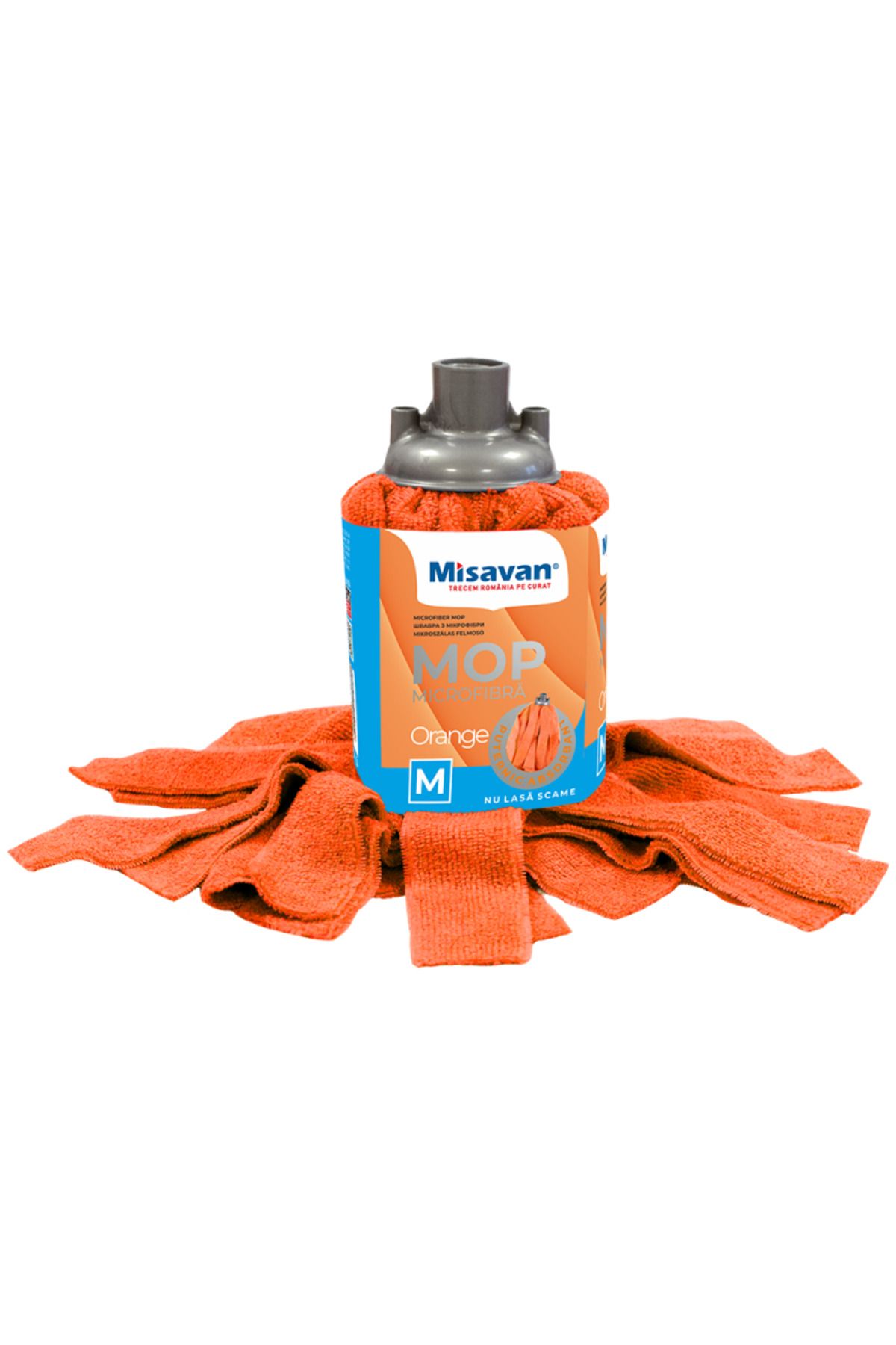 Misavan Rezerva Mop, Microfibra, Marime M, Portocaliu - One Size