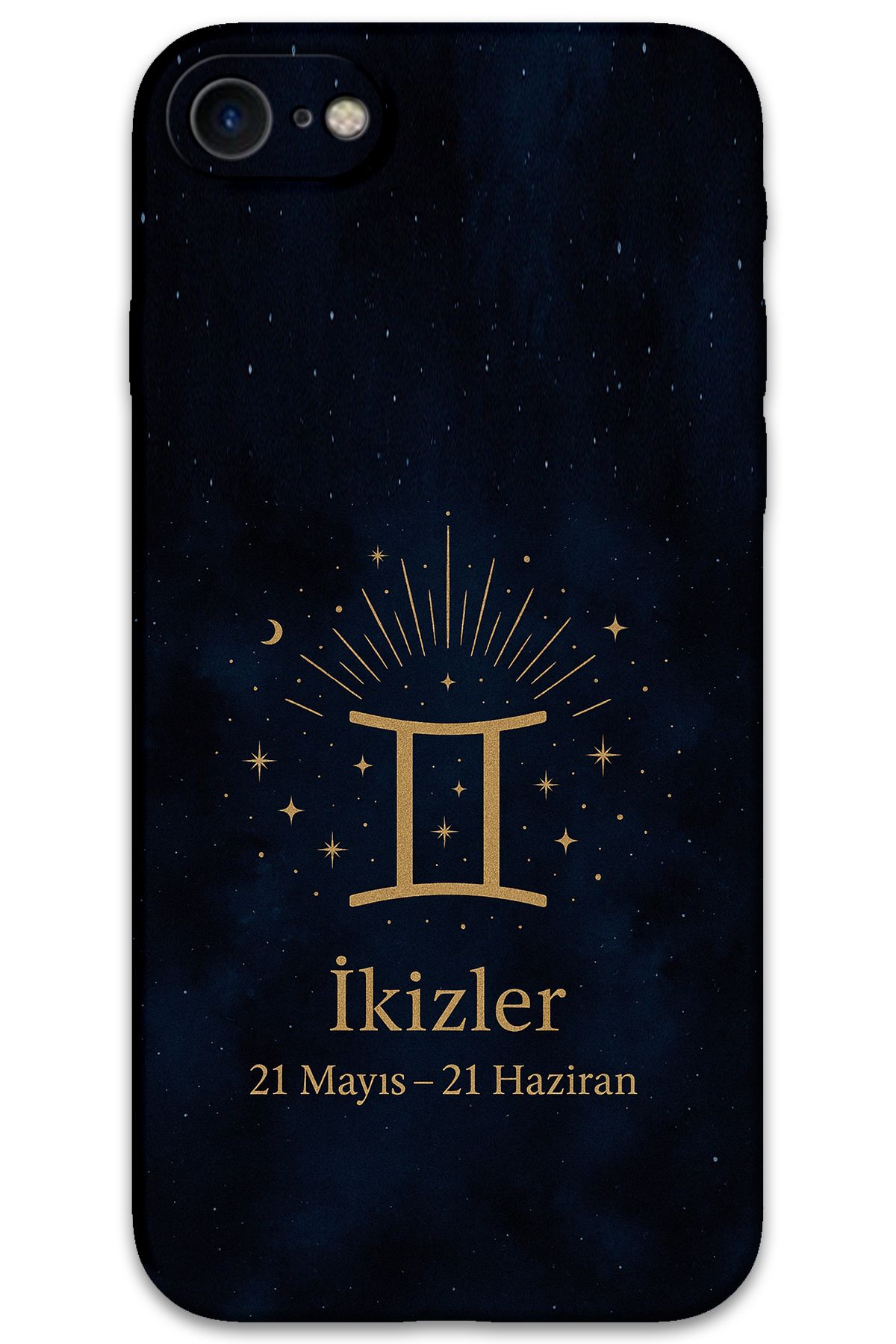 Gramaphone iPhone SE 2022 Uyumlu İkizler Burcu Desenli Telefon Kılıfı + Ekran Koruyucu - 5770