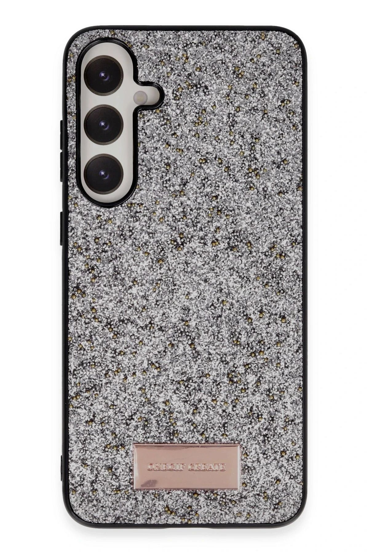 ONEGIF Samsung Galaxy S24 Plus Bright Simli Kapak - Gümüş FERRG