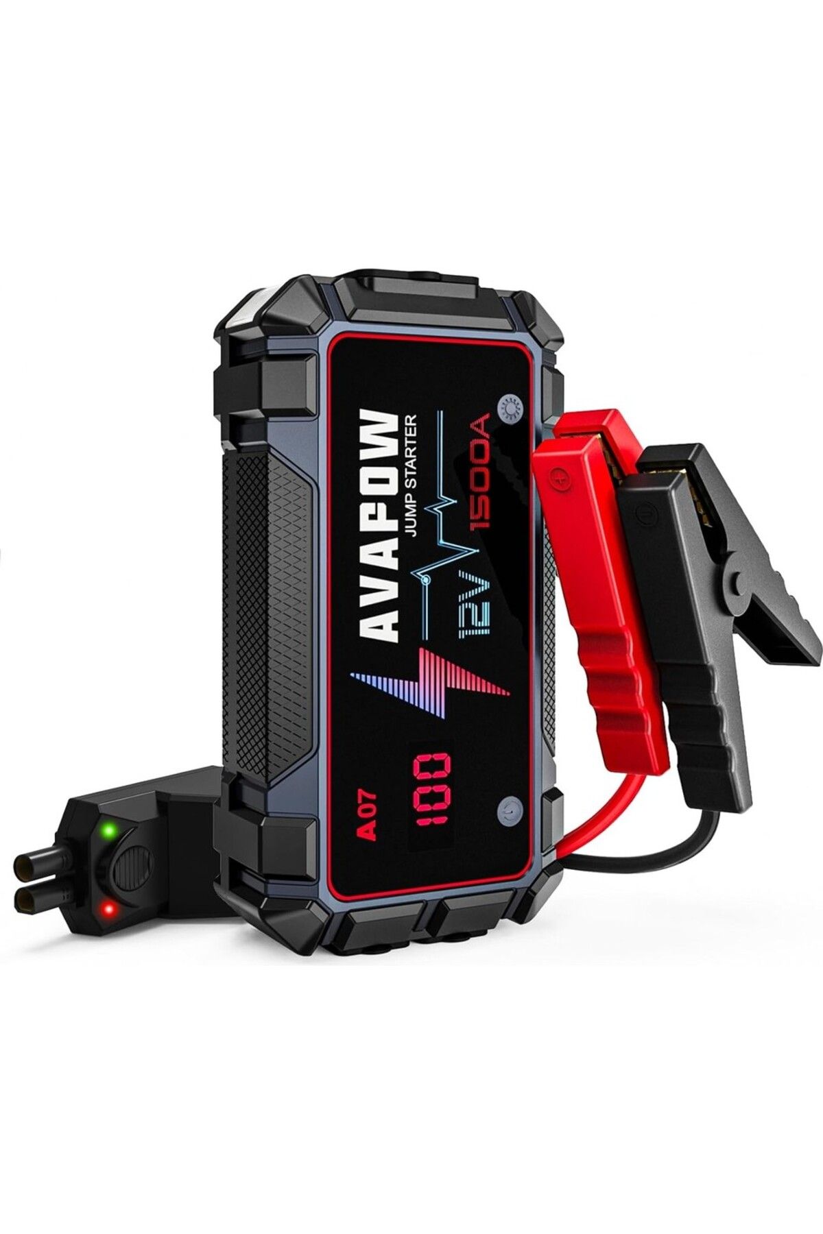 Avapow A07 12800Mah 1500A Jump Starter Taşınabilir Akü Takviye Kiti (Powerbank-Qc3.0)