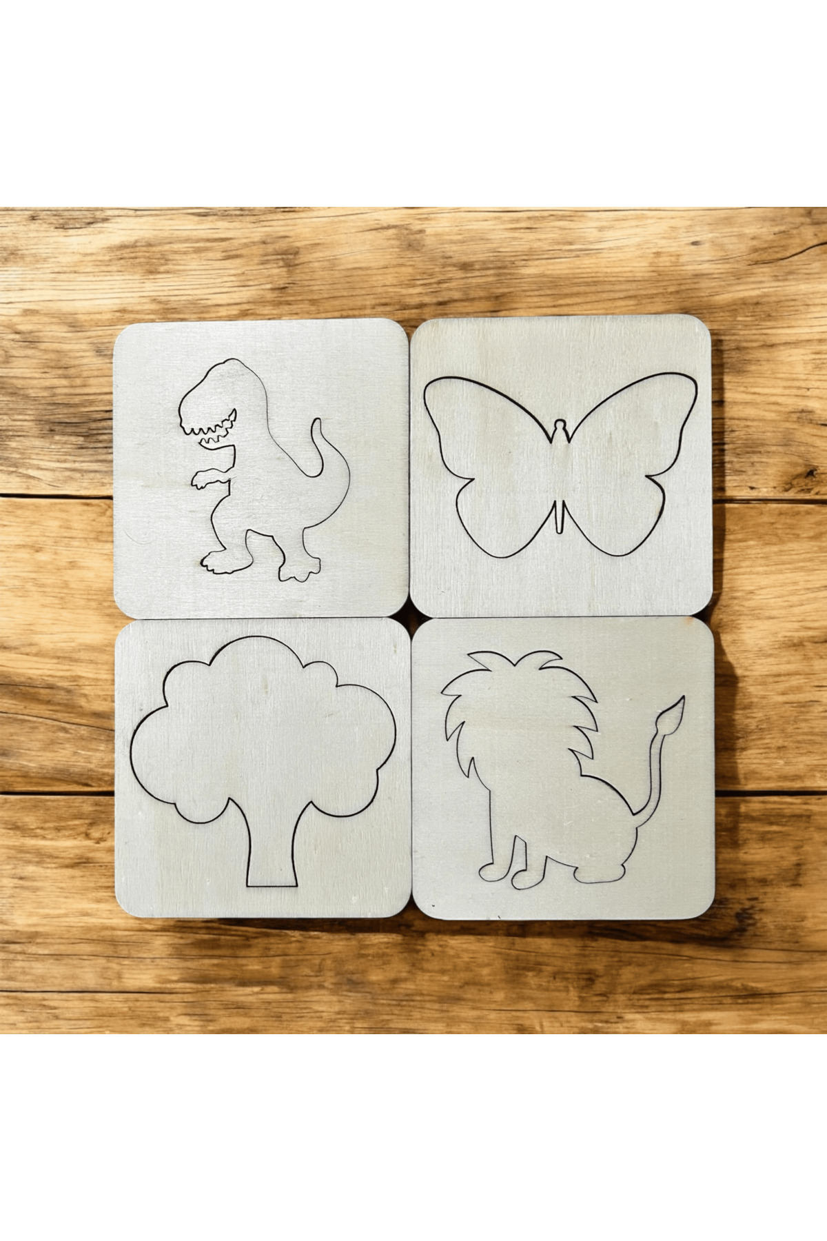 antiola Çizim Boyama Resim Eşleştirme Kartları, 15 Adet Şablon, +3 Yaş Montessori Ahşap Oyuncak fotoğrafı 5 (önizleme)