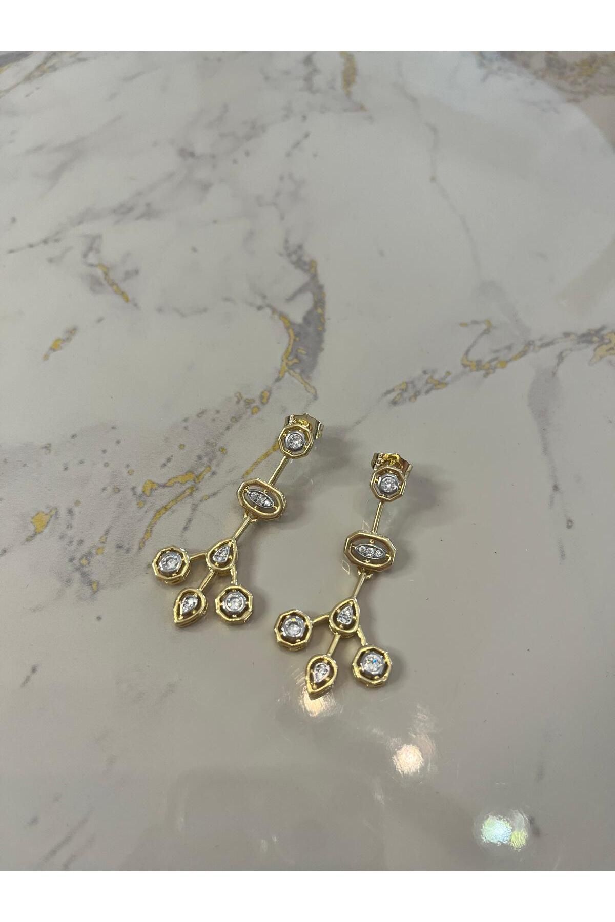Miu Jewelry Zirkon Taşlı Element Küpe