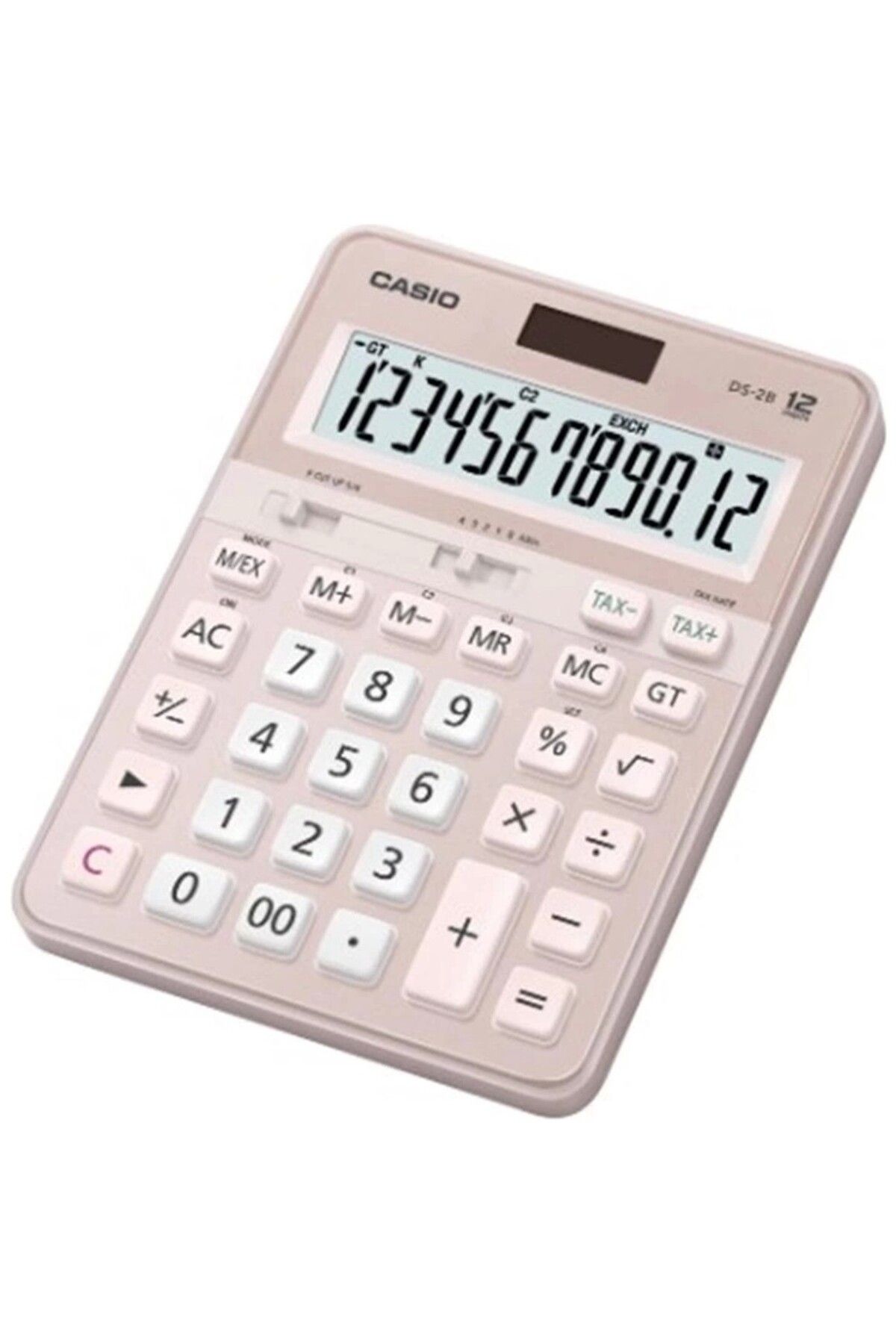 Casio Ds-2B-Pk Pembe Profesyonel 12 Hane Masa Üstü Hesap Makinesi