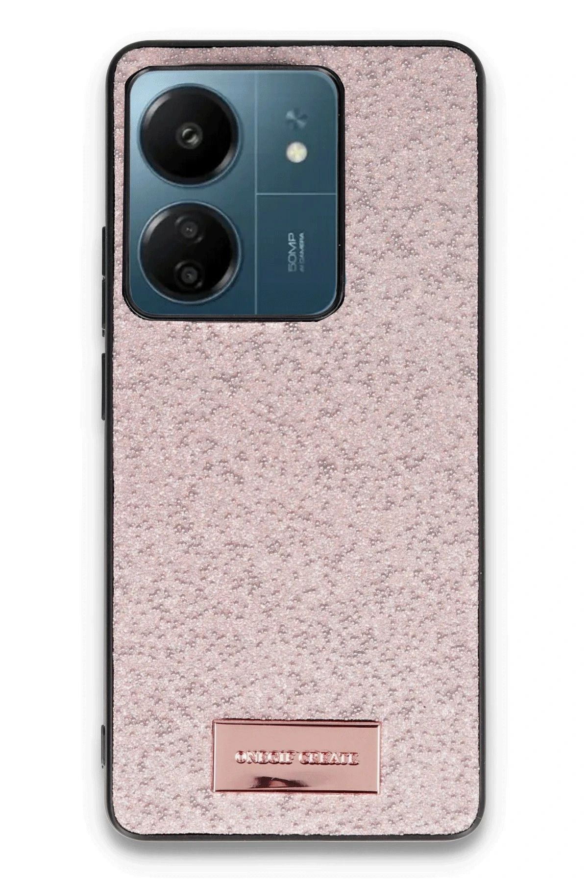 ONEGIF Xiaomi Redmi 13C Bright Simli Kapak - Pembe FERRG