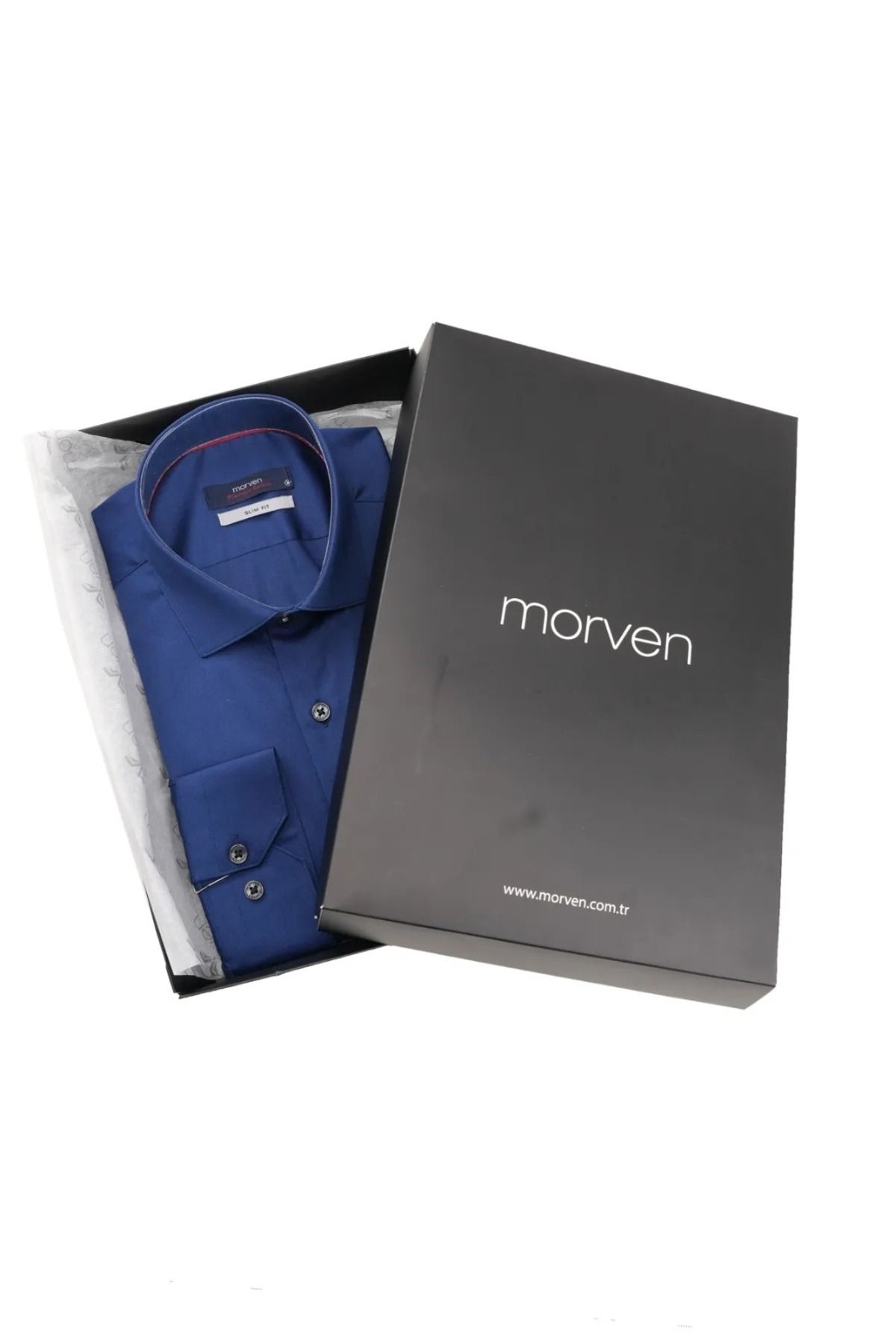 Melantis Slim Fit Düz Sert Yaka Kolay Ütülenebilen (HEDİYE KUTULU) Uzun Kollu Gömlek
