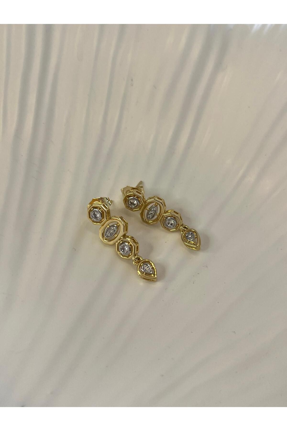 Miu Jewelry Zirkon Taşlı Element Küpe