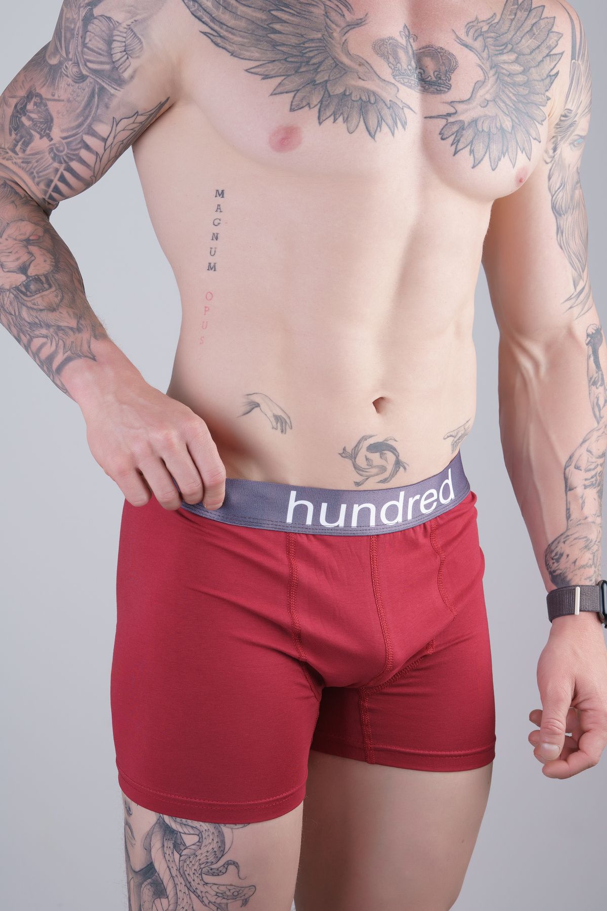Hundred Erkek 3'lü Premium Pamuklu Boxer