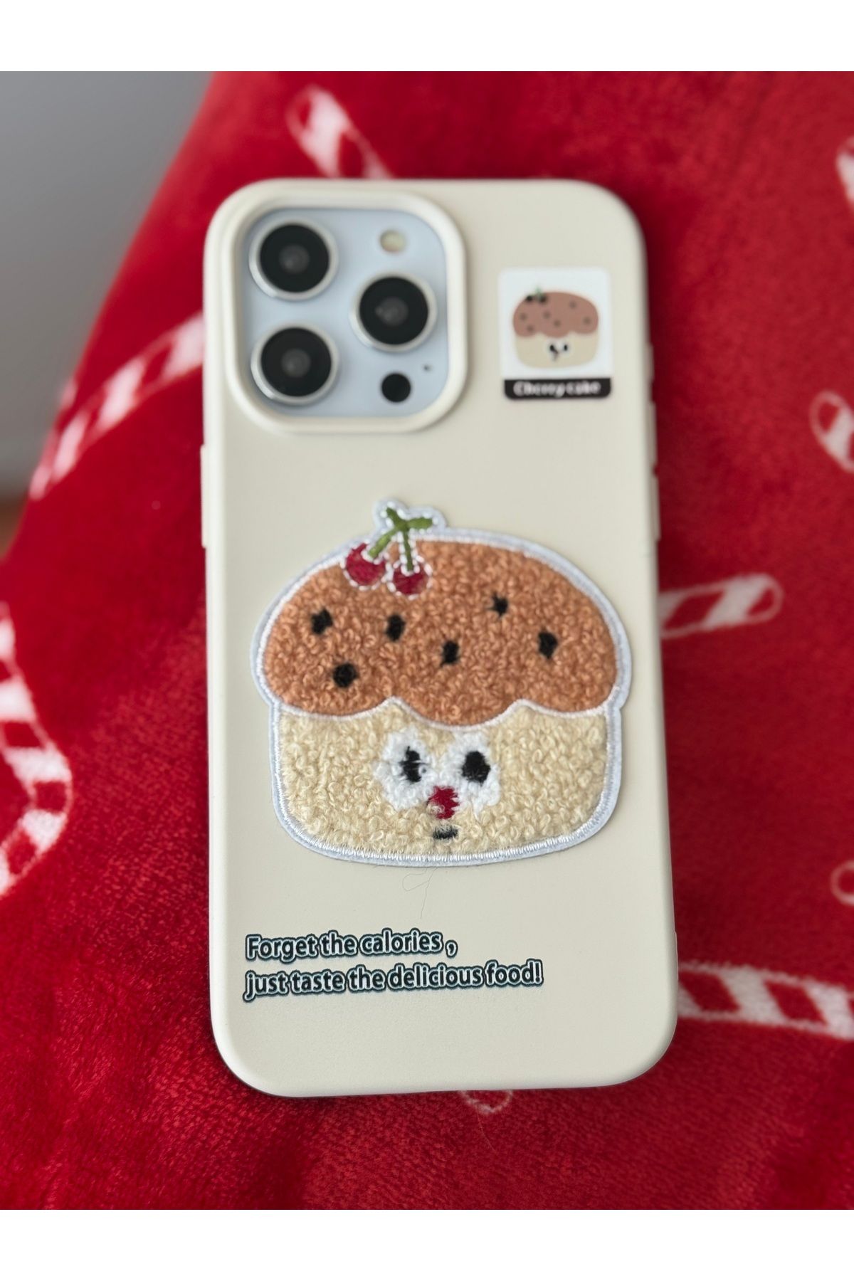 FİŞNEİLETİŞİM İPHONE 16 PRO UYUMLU CHERRY COOKİE KILIF (İÇİ KADİFE)