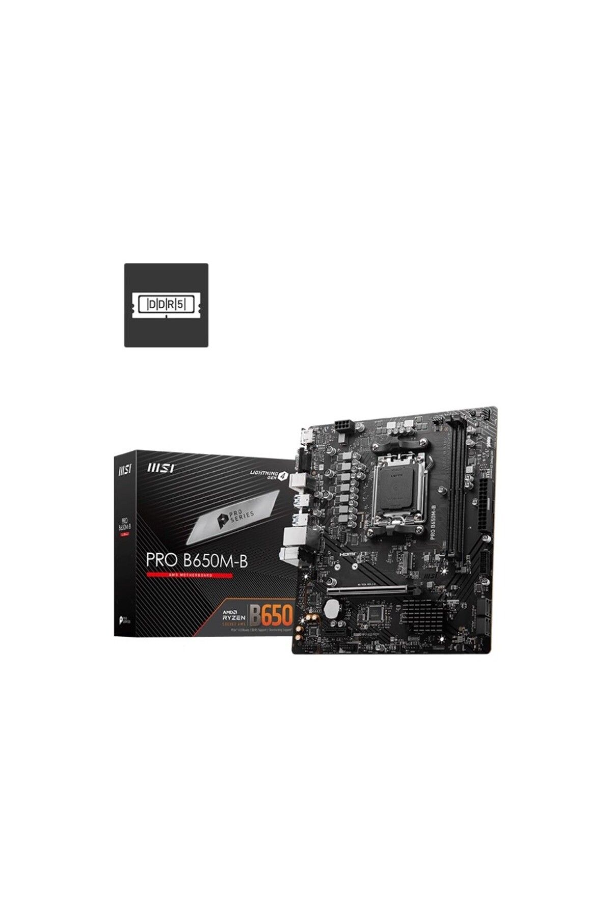 MSI Pro B650M-B 6800Mhz(Oc) Rgb M.2 Am5 Ddr5 Matx Anakart