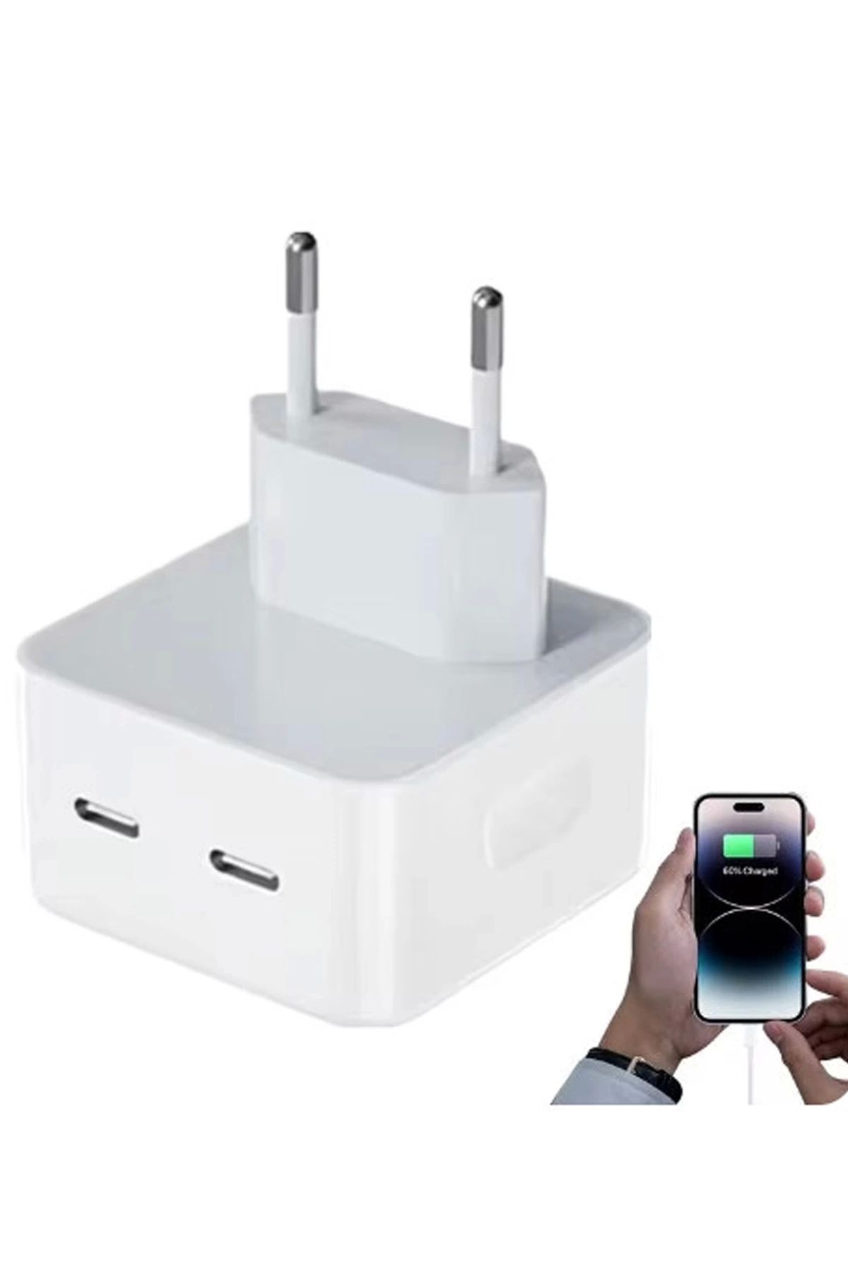 ShopNova Usb Portu Hızlı Şarj Aleti Taşınabilir Pd 3.0 35w Cep Telefonu Şarj Adaptörü Usb-c Port