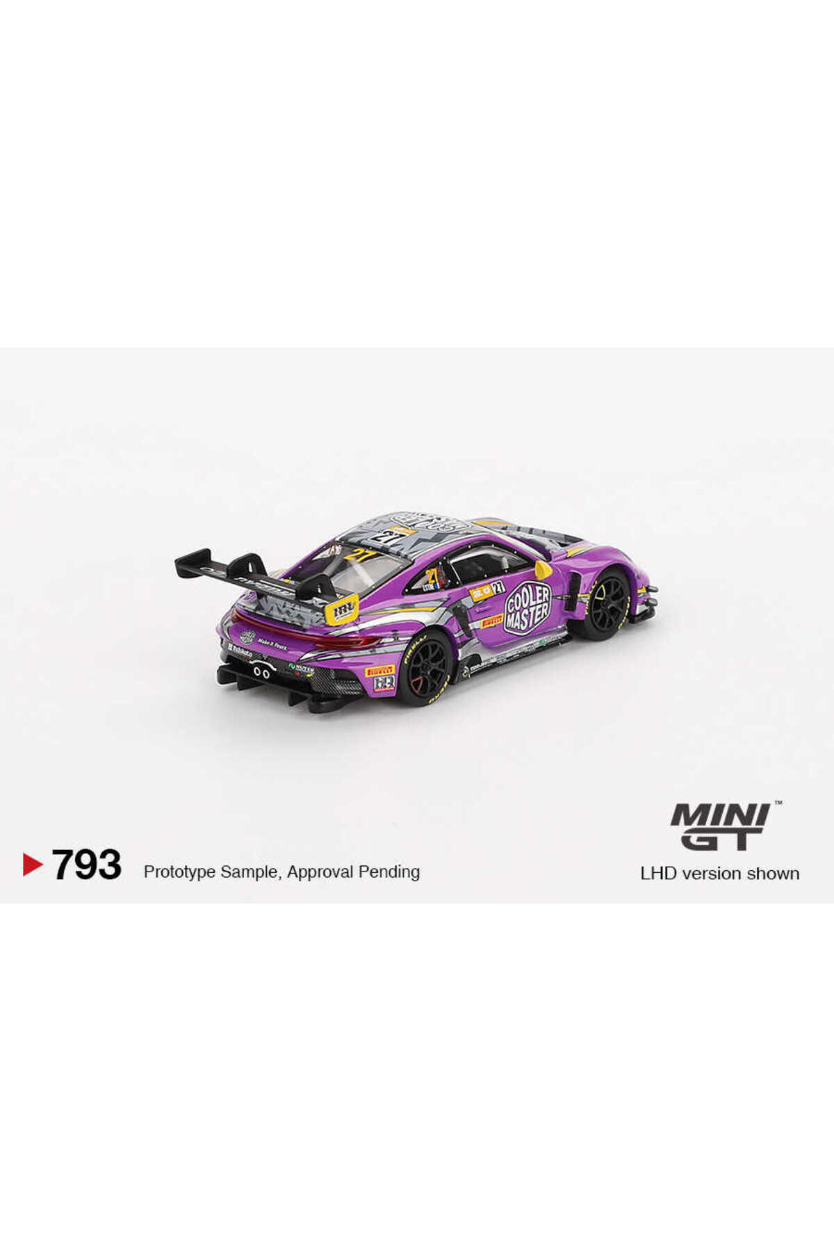 mini gt 1:64 Porsche 911 Gt3 R # 27 Hubauto 2023 Macau Gp