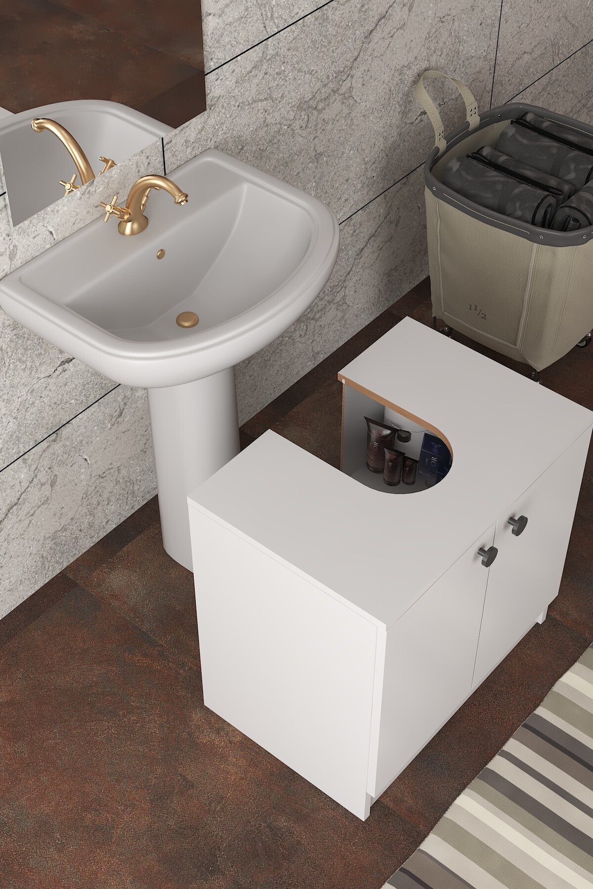 Muhteşem Lavabo Altı Dolabı modeli dekorasyonu