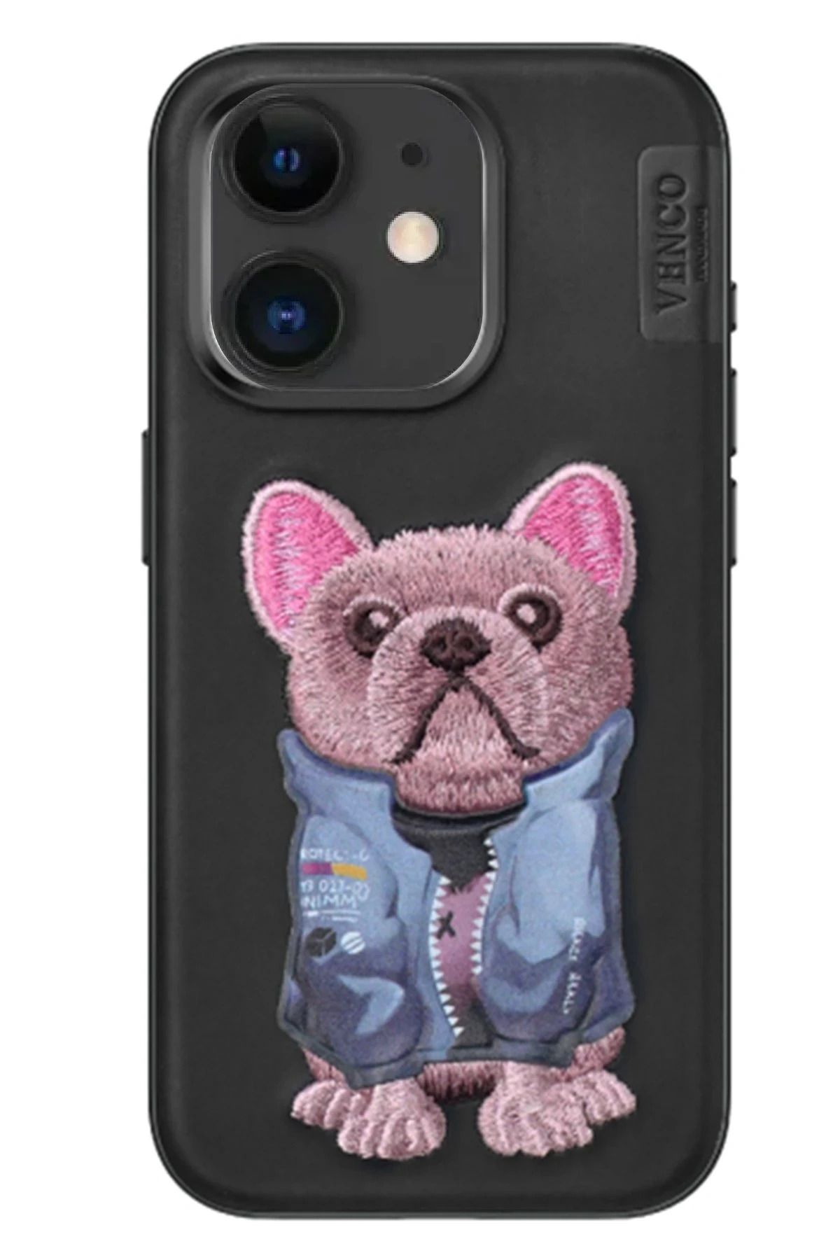 venco iPhone 11 Cute Desenli Kapak - Siyah FLKRY