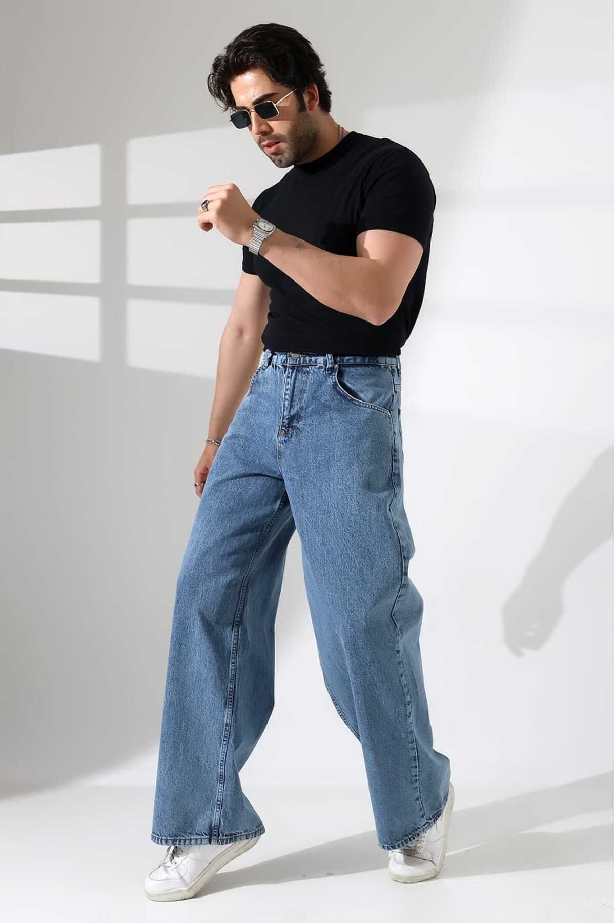 MODA DENİM KUMAŞ SALAŞ BAGGY PANTOLON