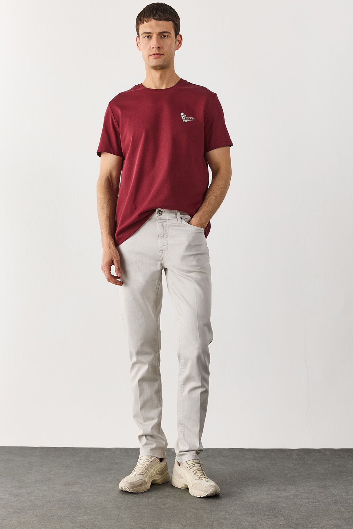 VENA Richard Slim Fit 5 Cep Parça Boya Pantolon - TAŞ