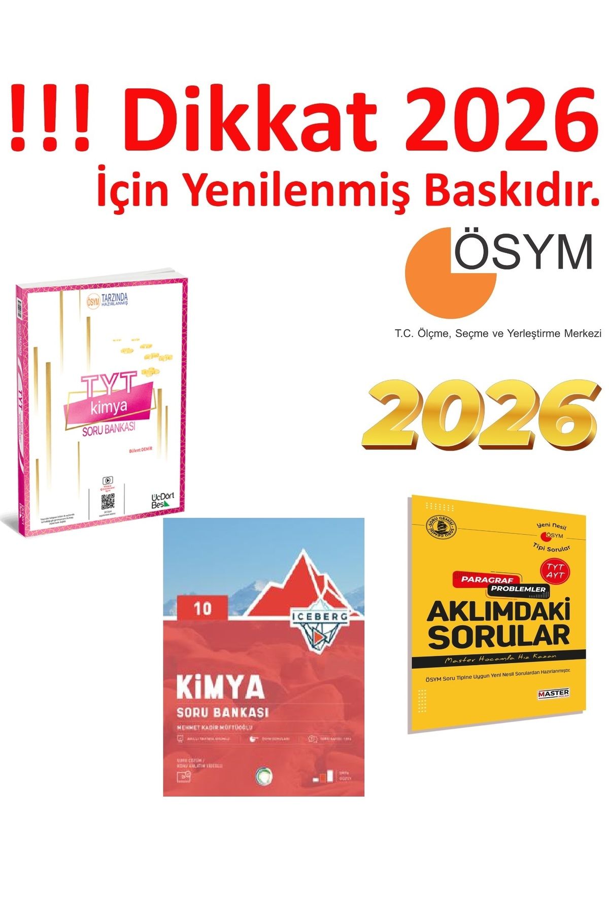 Üç Dört Beş Yayıncılık Üç Dört Beş Yayıncılık TYT Kimya Soru Bankası & Okyanus Yayıncılık 10. Sınıf İceberg Kimya Soru Bank