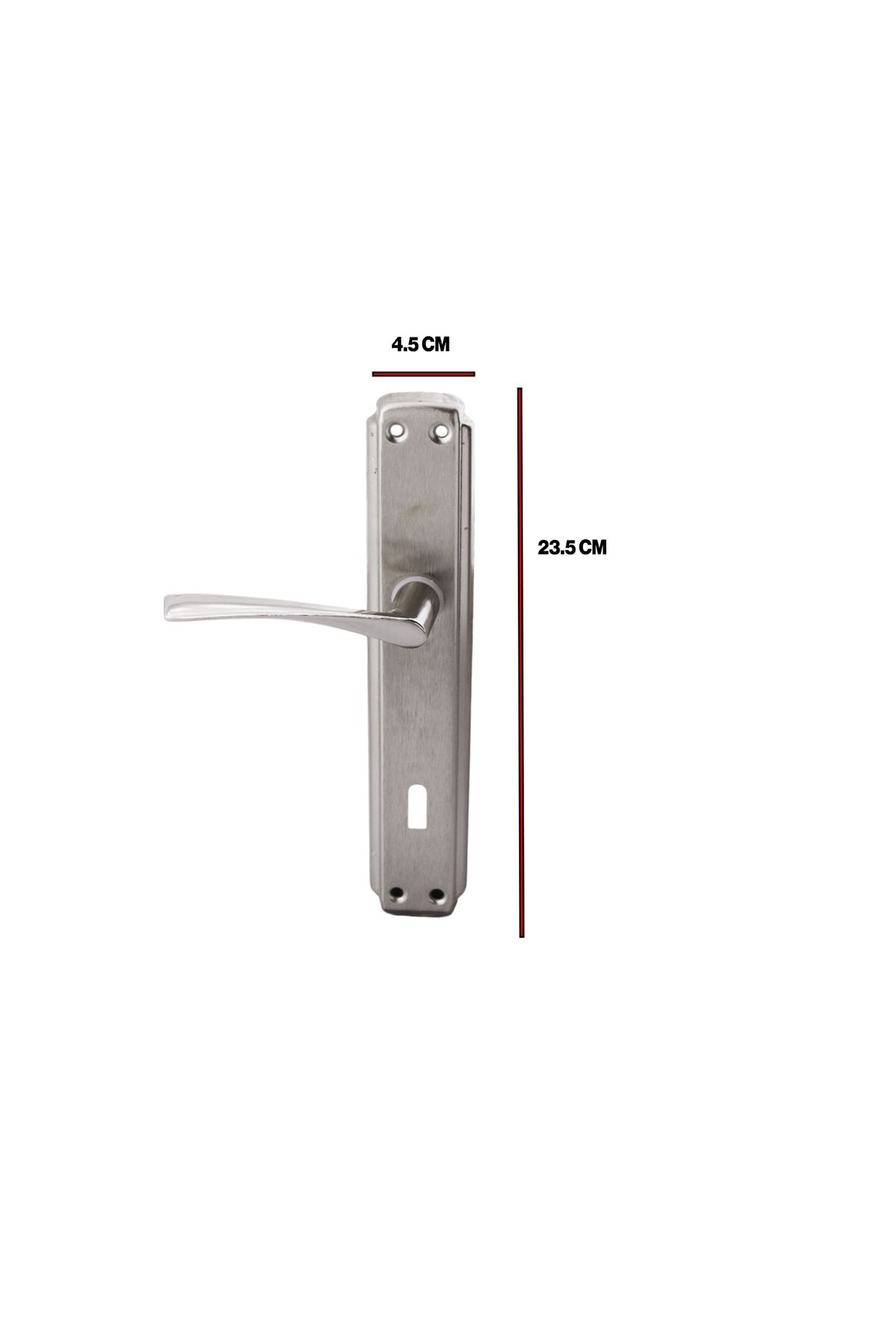 Badem10-Room Door Handle (5 Sets) + Wc Bathroom Door Handle (2 Sets) Toilet Door Handle Set Suitable for Right and Left 3
