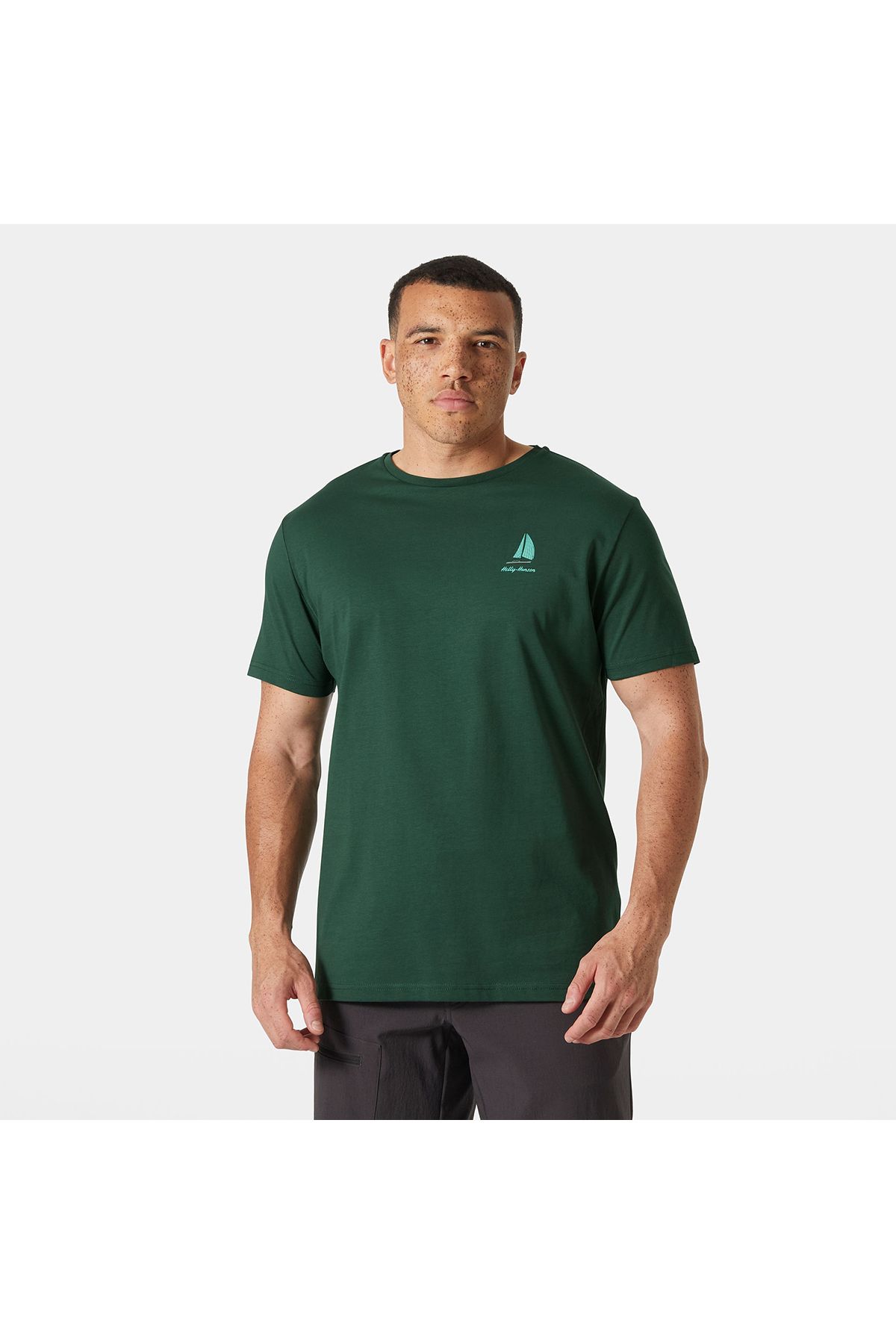 Helly Hansen Shoreline 3.0 Erkek Yeşil Yuvarlak Yaka Tişört