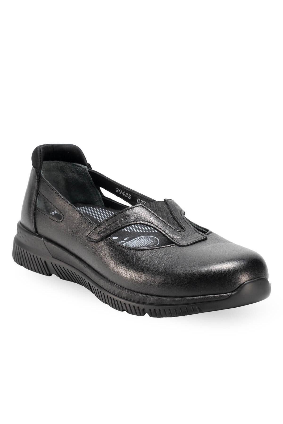 Forelli 29435-g Sole Siyah Kadın Hakiki Deri Ayakkabı