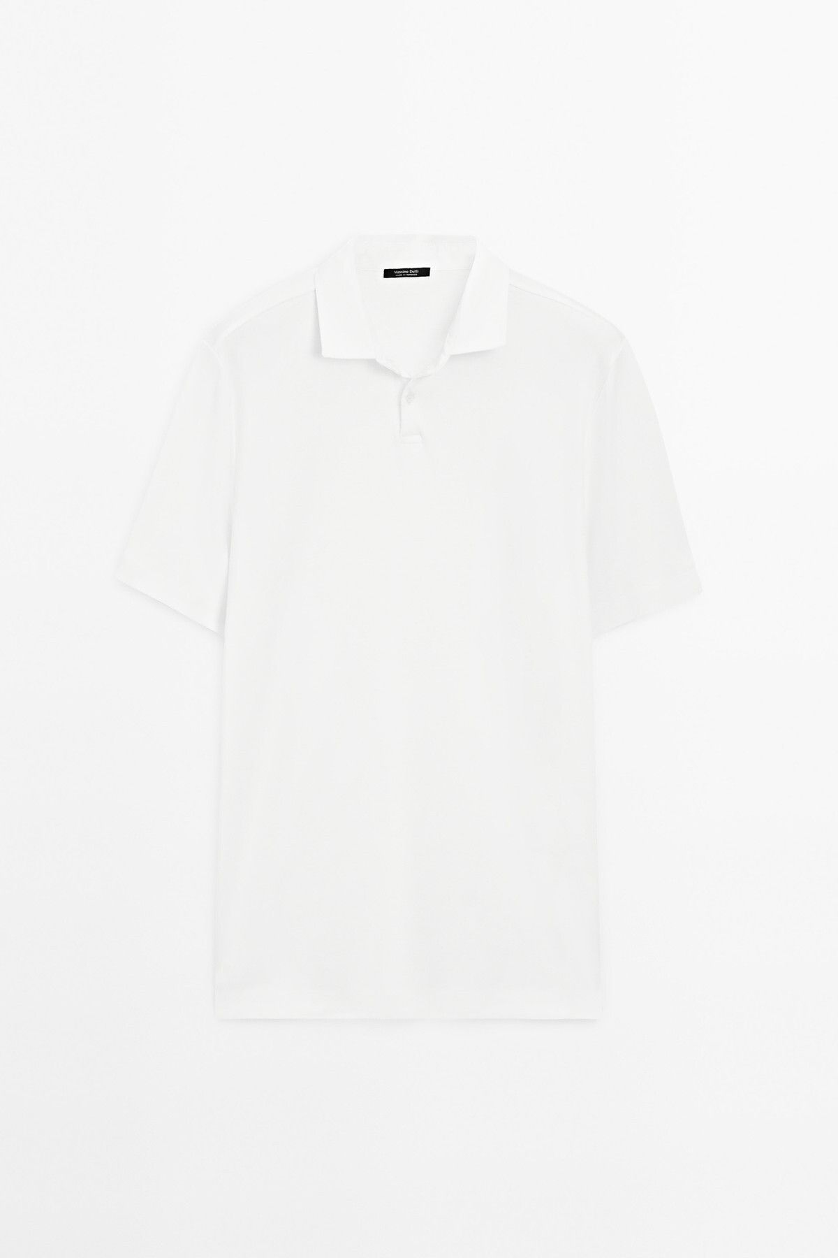 Massimo Dutti Kısa kollu pamuklu polo yaka t-shirt