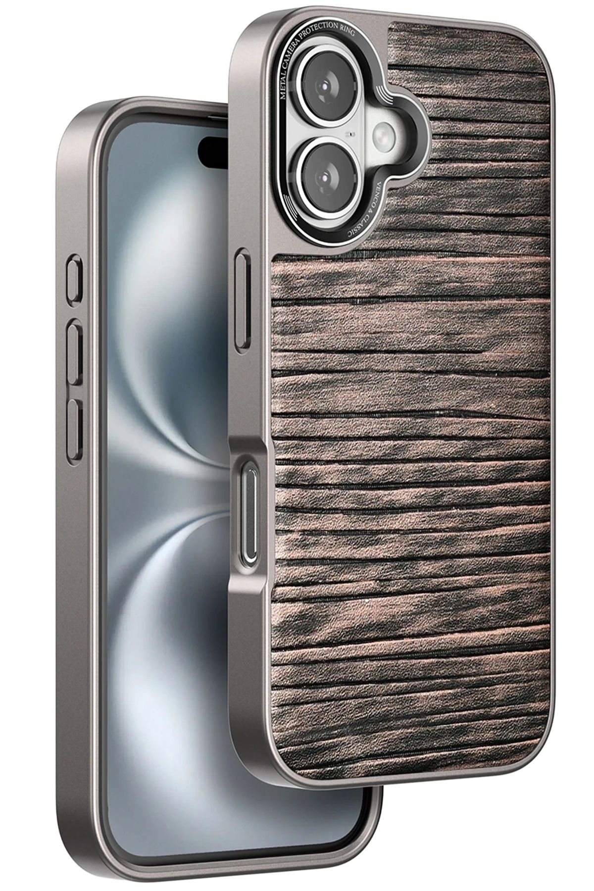 venco iPhone 16 Wave Kapak - Kahverengi FLKRY