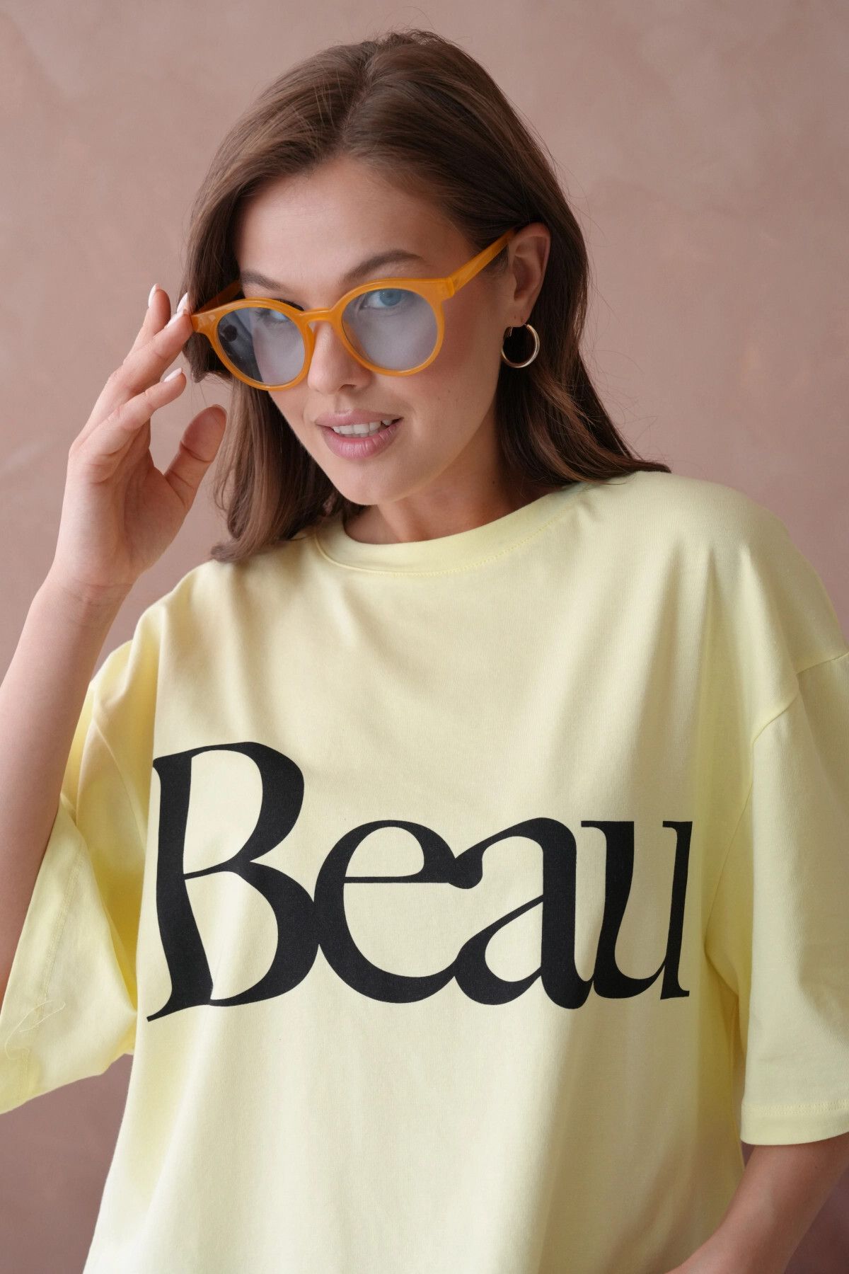 Park Karon Baskılı Crop Basic T-Shirt