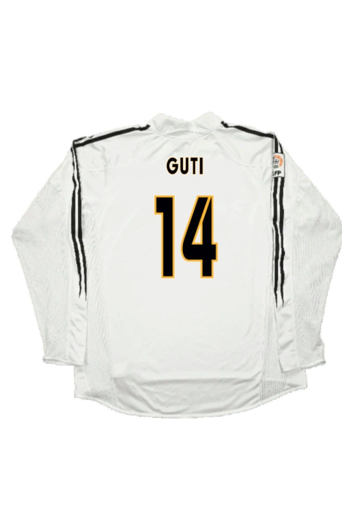 kombinezyum 2003/04 R.Madrid İç Saha #14 GUTİ Hernández Futbol Forması Retro UZUN KOLLU BEYAZ