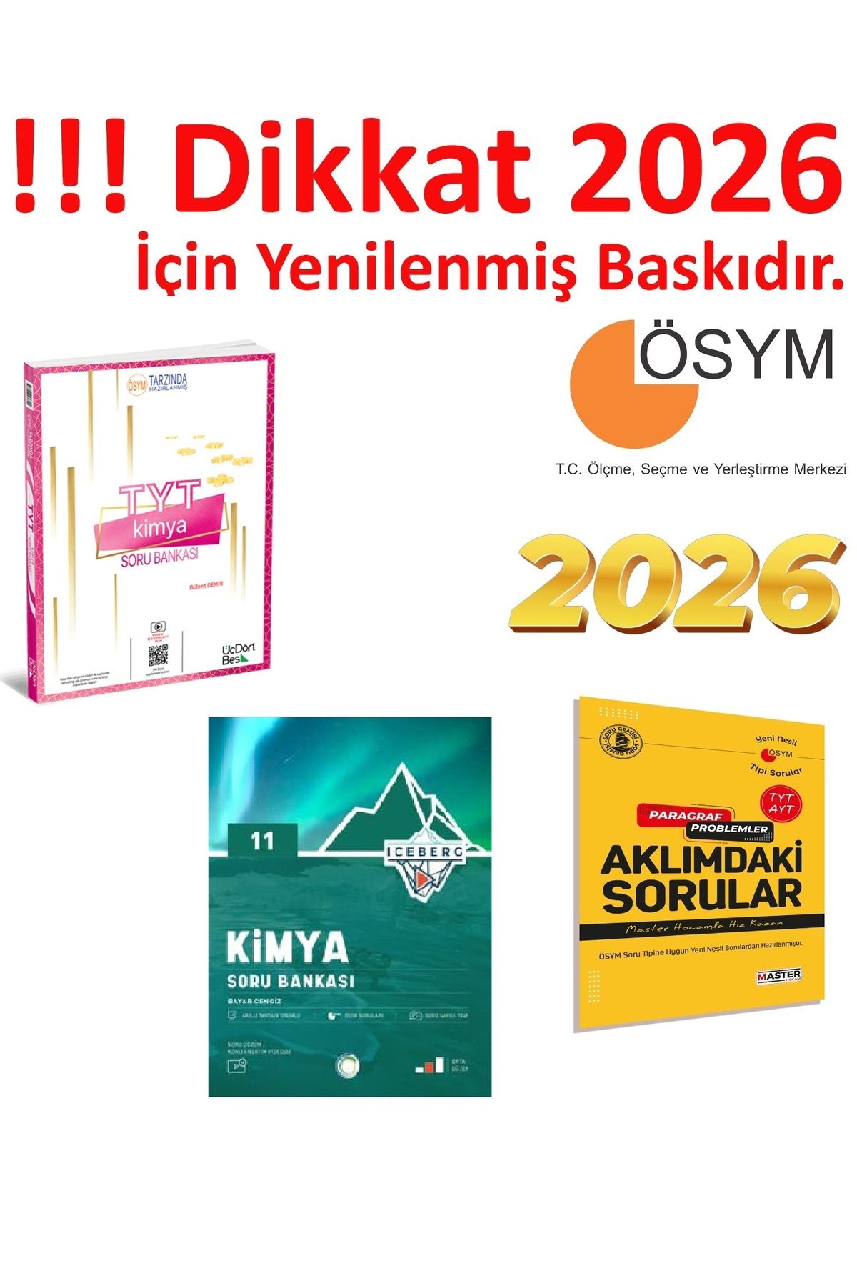 Üç Dört Beş Yayıncılık Üç Dört Beş Yayıncılık TYT Kimya Soru Bankası & Okyanus Yayıncılık 11. Sınıf İceberg Kimya Soru Bank