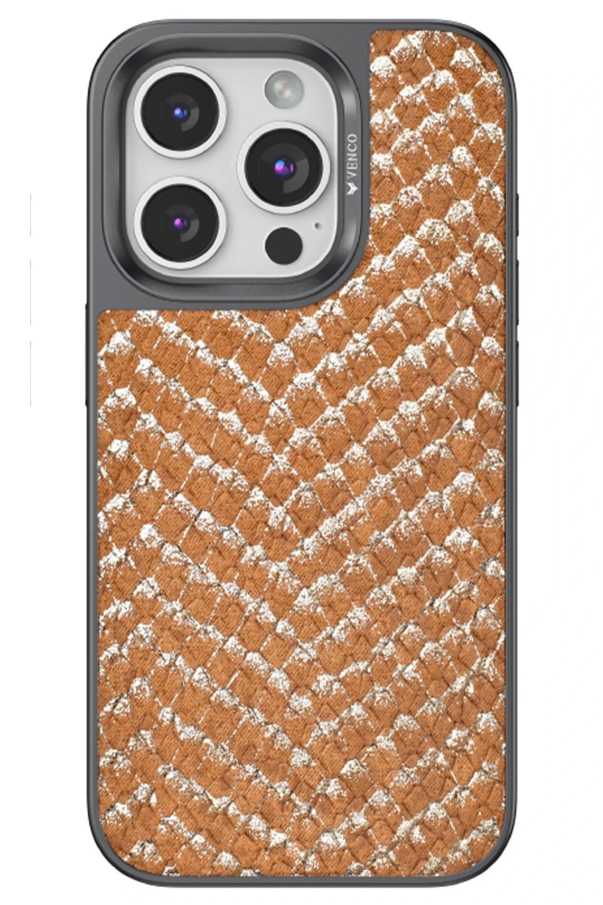venco iPhone 14 Pro Viper Kapak - Kahverengi FLKRY