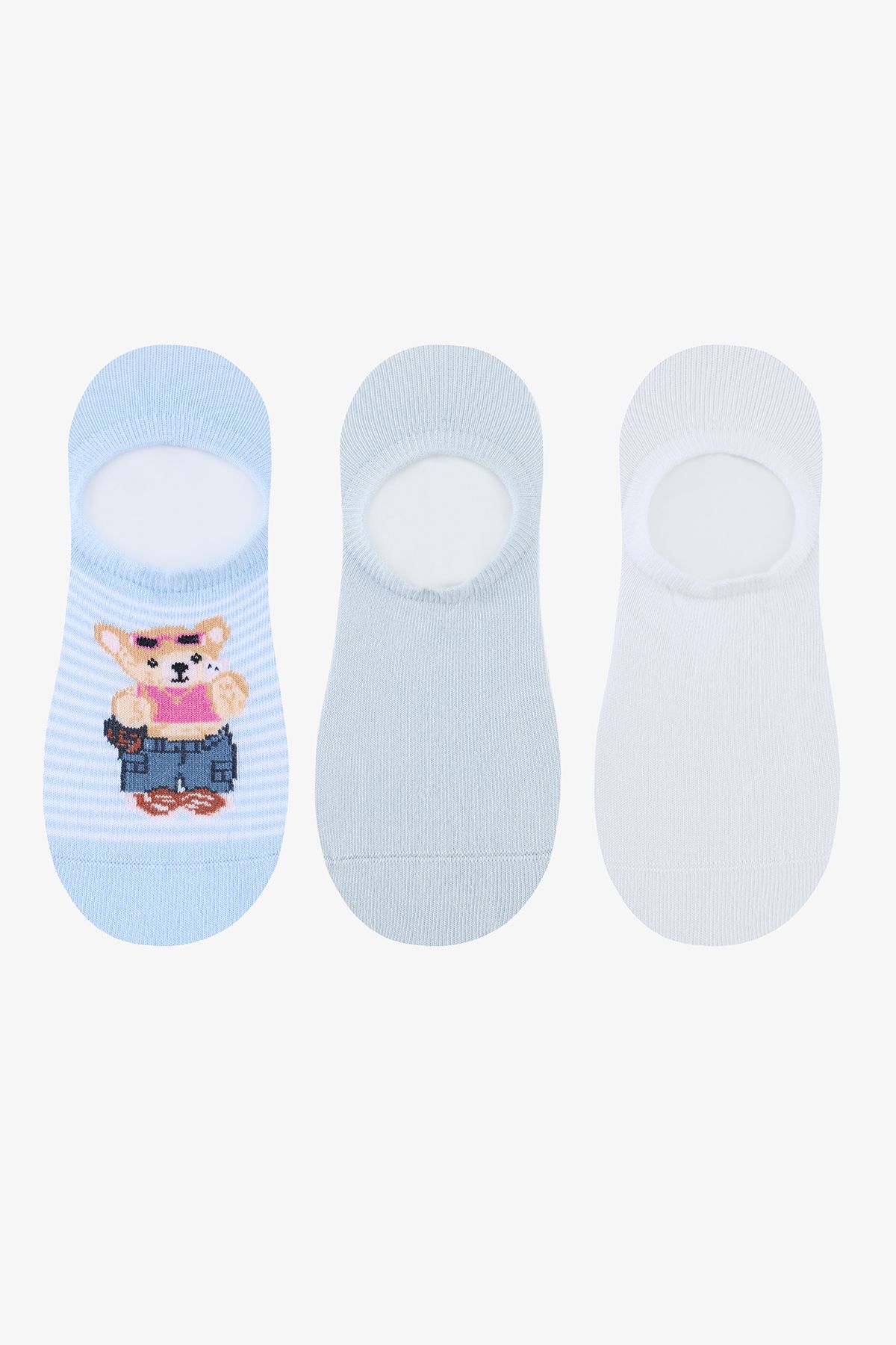 Penti 3 Pary Bawełnianych Skarpetek Teddy Bear Sneaker Kobieta - 36 – 40