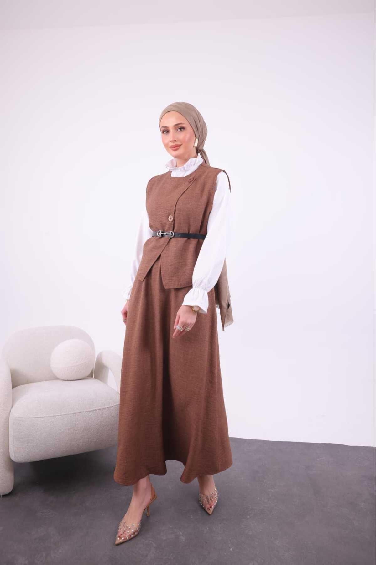 Butik Bambu Keten Üçlü Takım